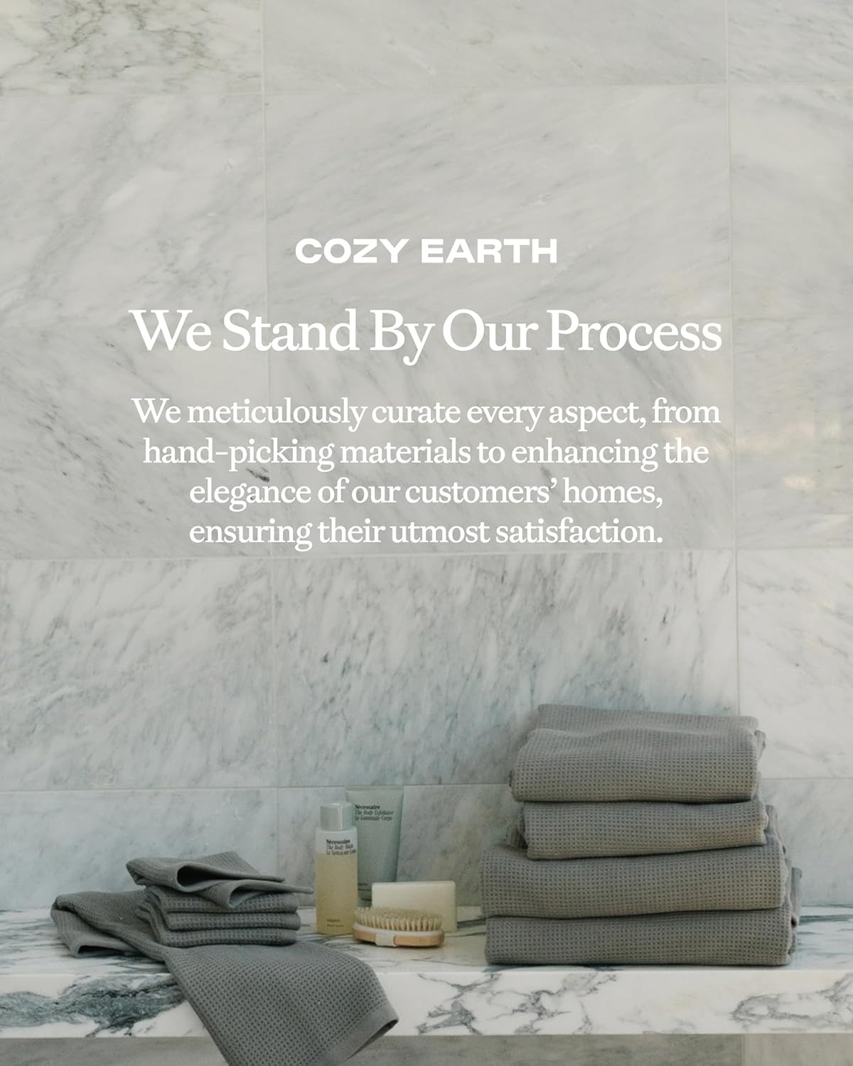 Cozy Earth Waffle Bath Sheets - Light Grey