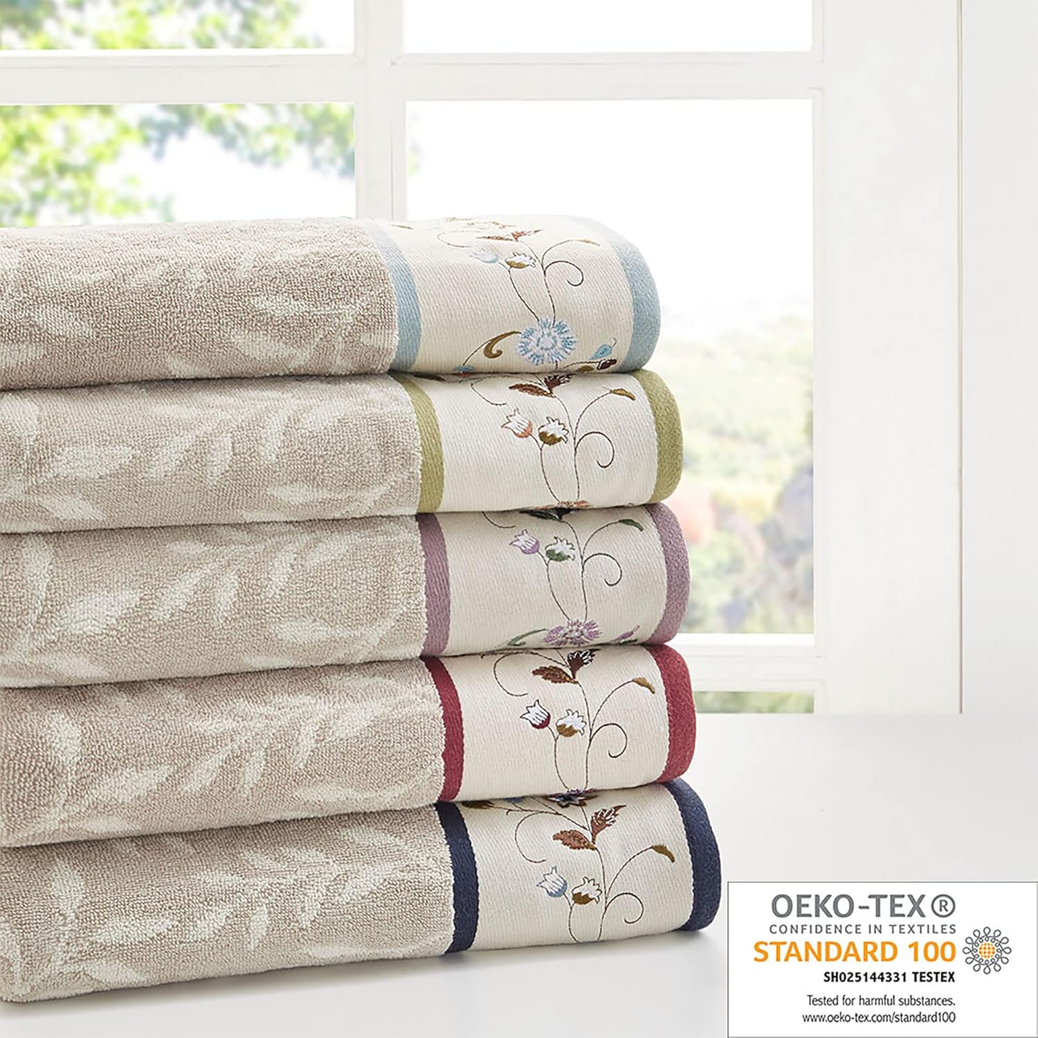 Madison Park Serene 100 Cotton Bath Towel Set