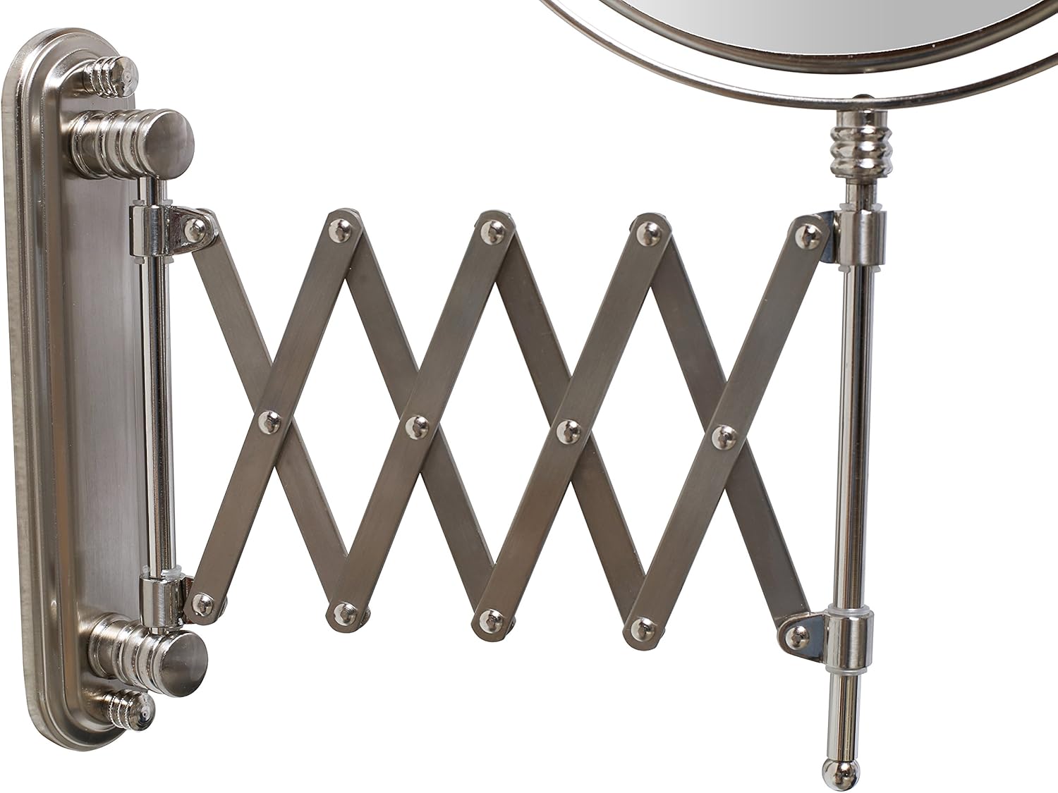 Wall-Mount Extendable Mirror for MakeUp or Beauty