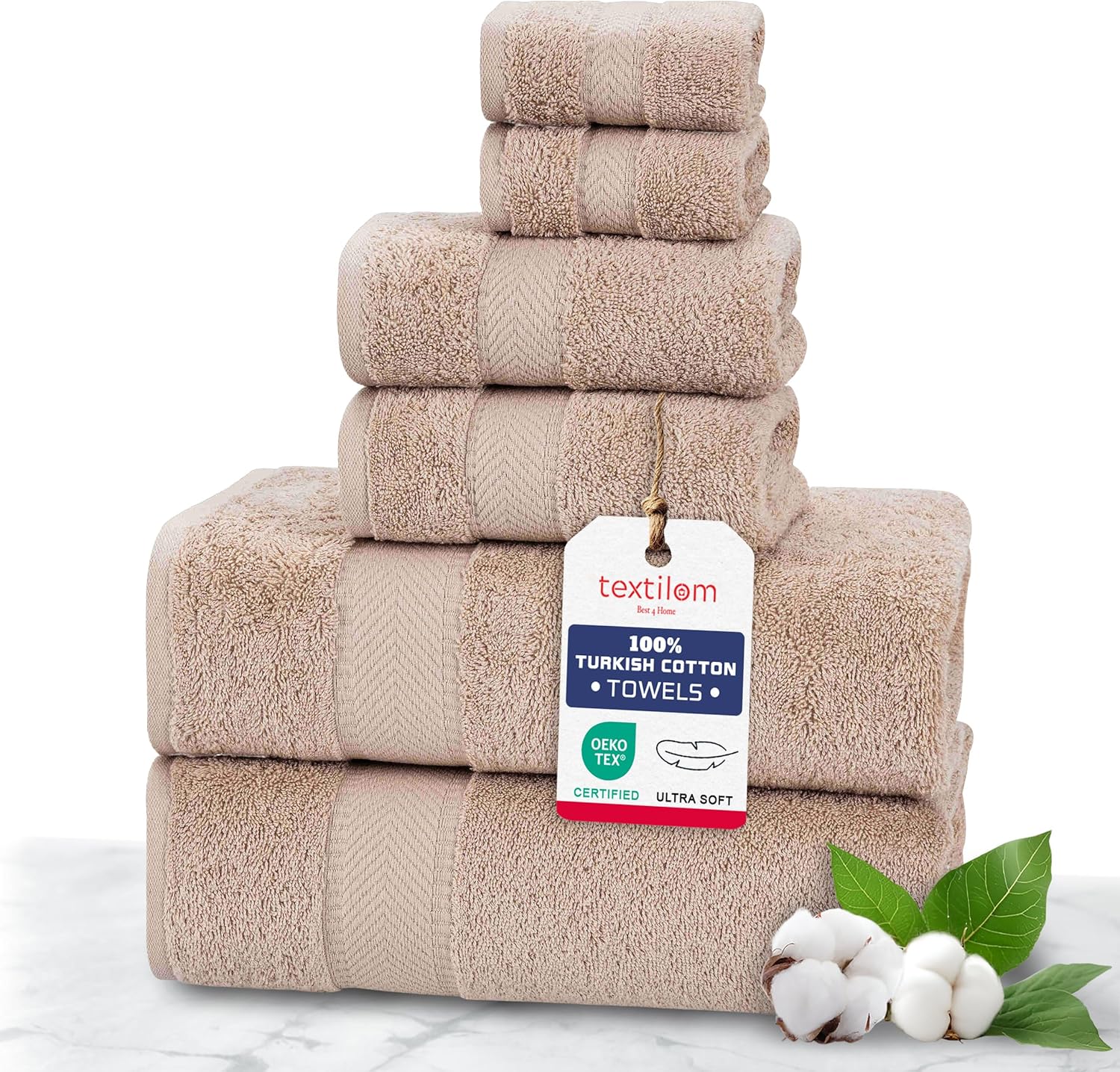 Luxury 100 Turkish Cotton Bath Towels Set