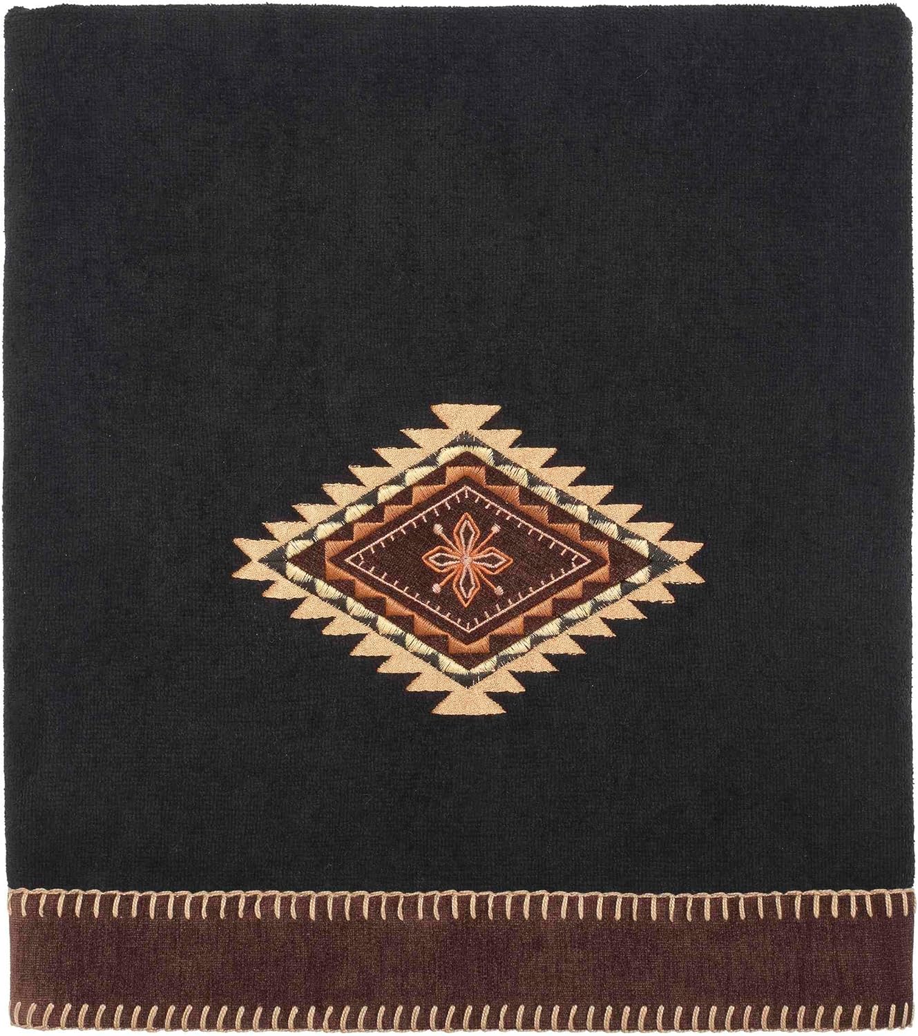 Avanti Linens Mojave Bath Towel Black - 100 Cotton Machine Washable OEKO-Tex Certified