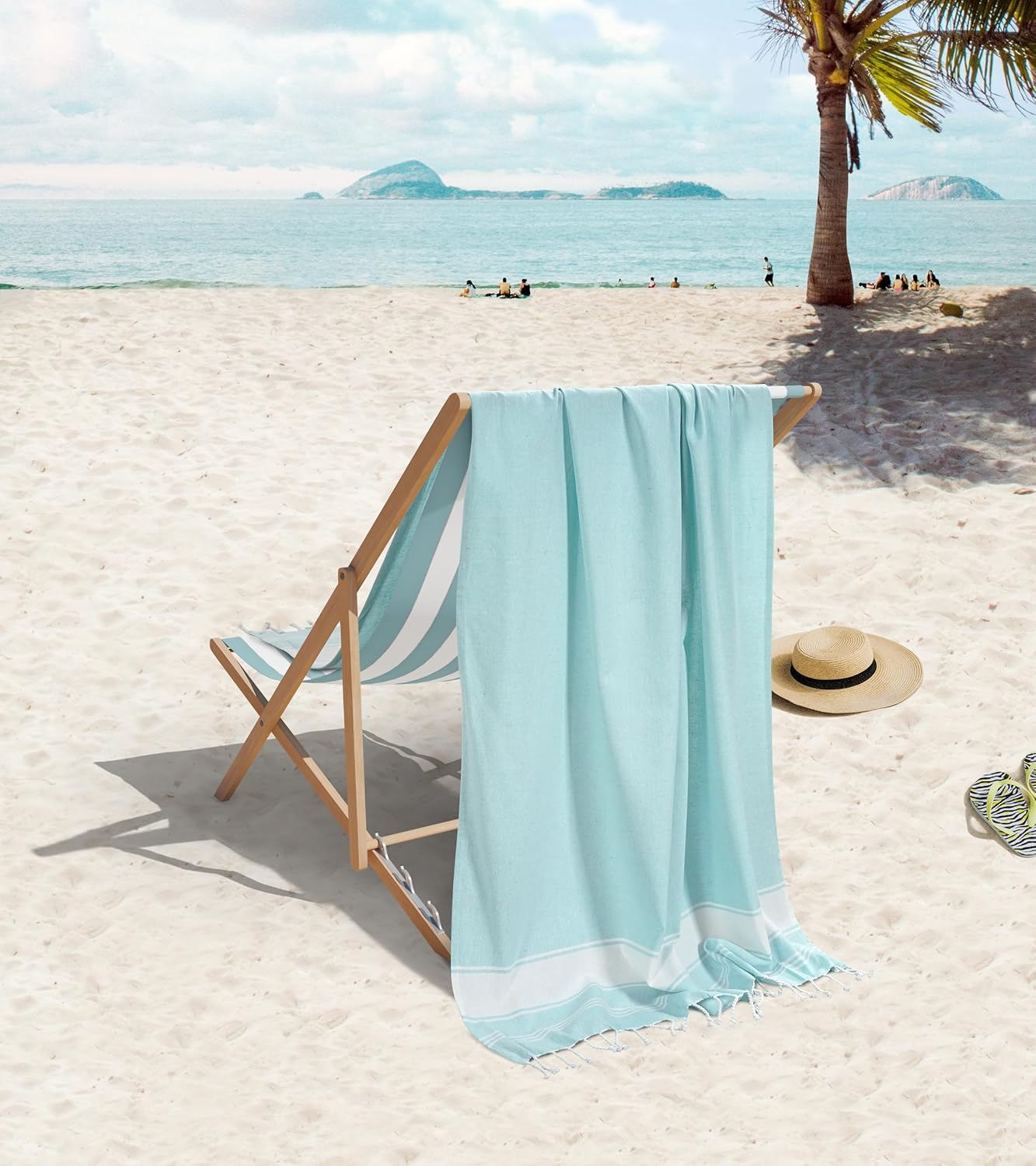6 PACK Beach Towels Set Oversized Sand-Free 39x71 Incher