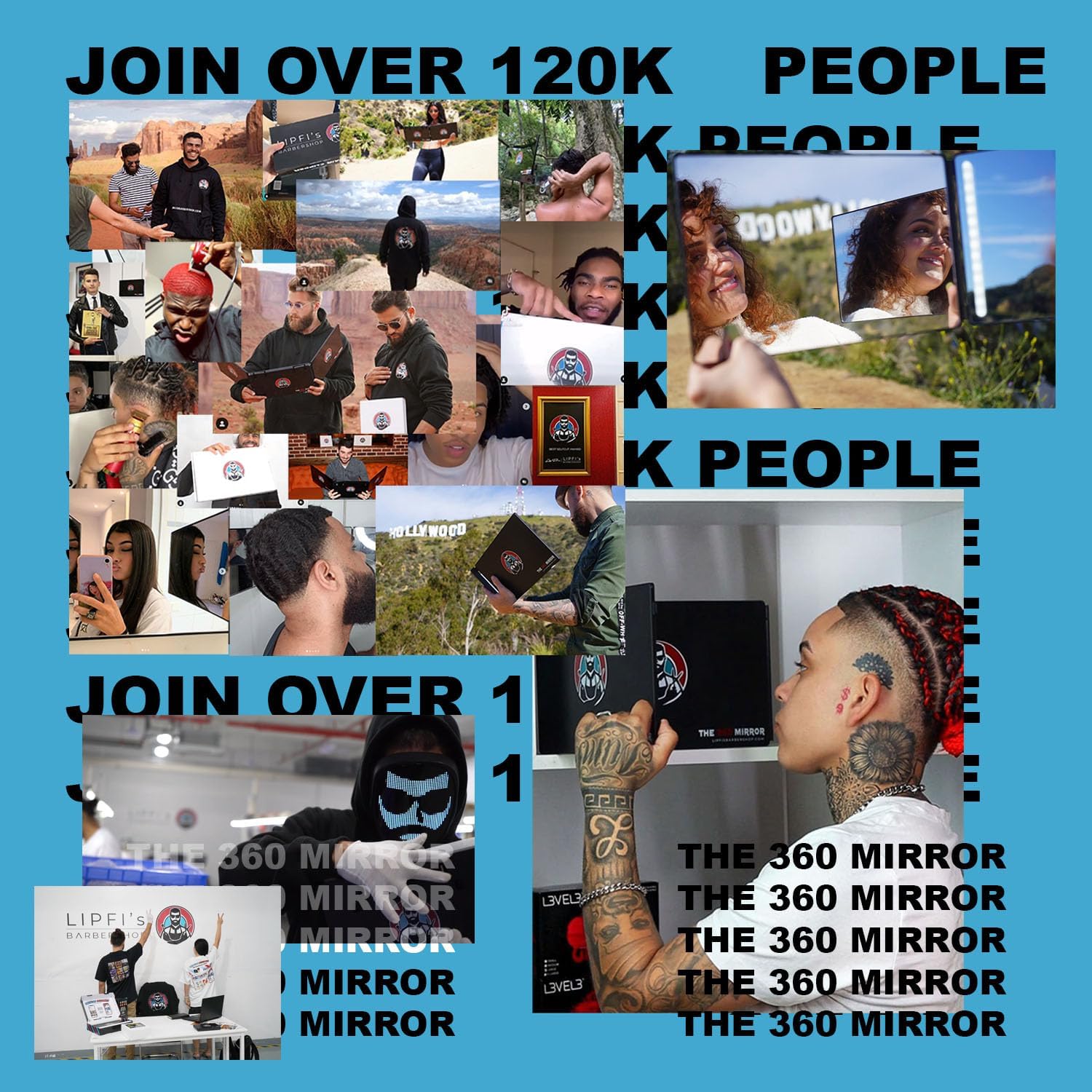 360 Degree Mirror for Self Haircutting