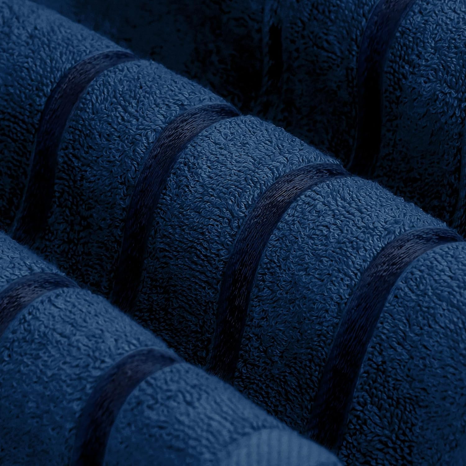 Utopia Towels 4 Pack Premium Viscose Bath Towels Set Navy
