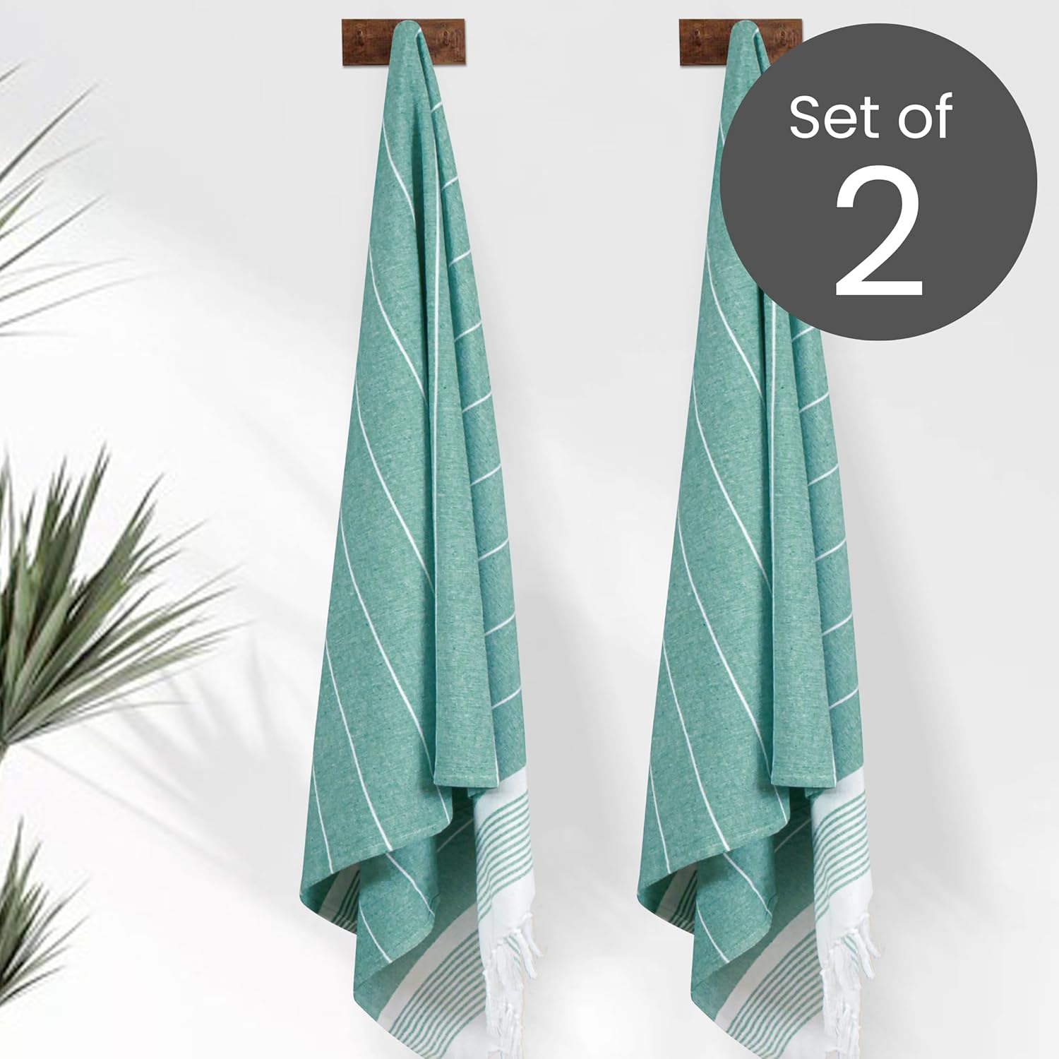 Cote De Amor 100 Cotton Beach Towels Set of 2 Extra Large