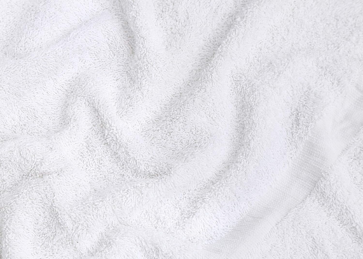 Quick-Dry 12-Piece White Bath Towels