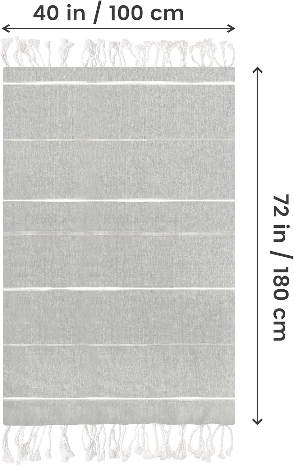 Utopia Towels - 4 Pack Turkish Beach Towels 40 x 72 Inches
