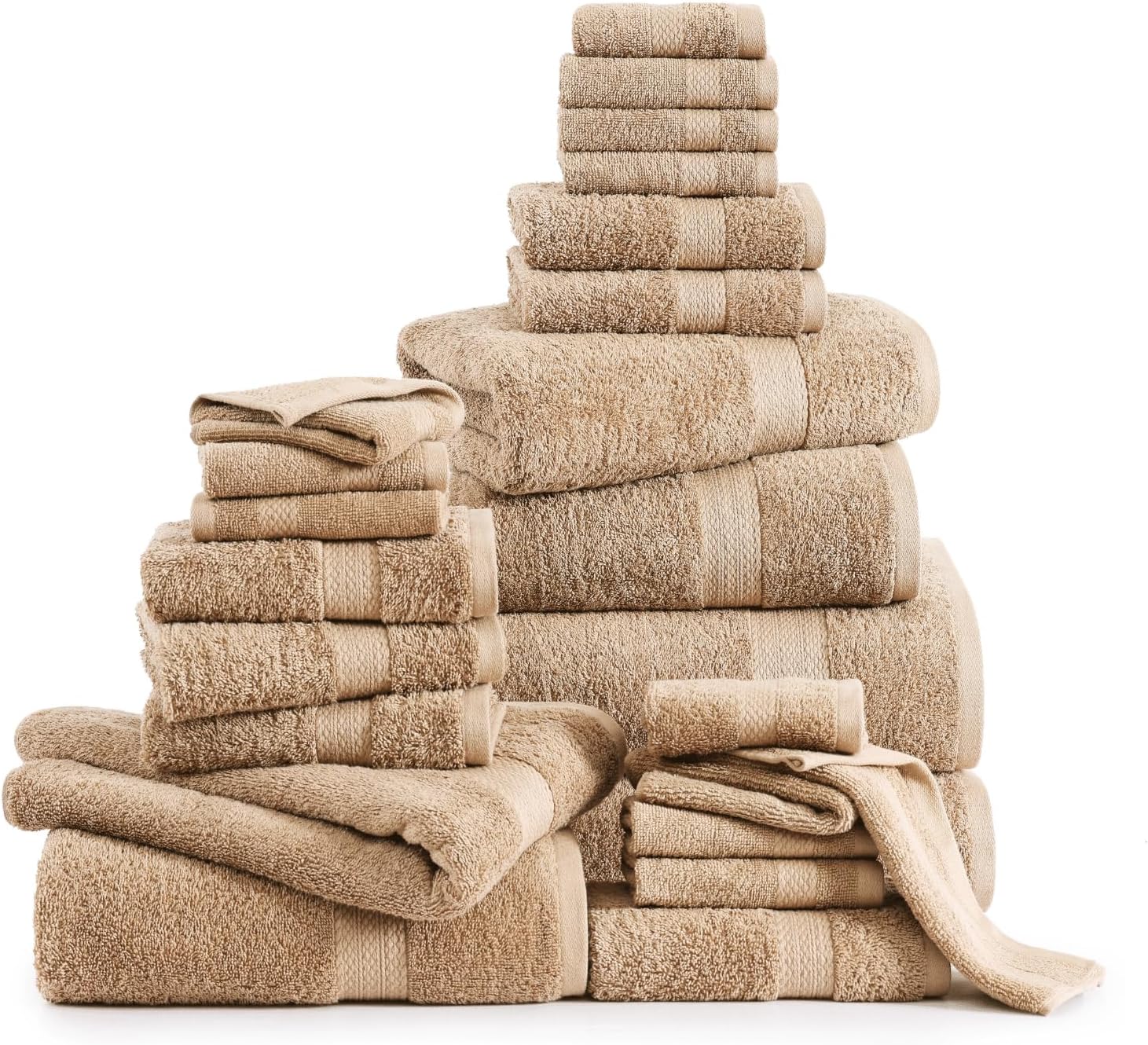 Transform Your Bath Selection with LANE LINEN 24-Piece Cotton Towel Set