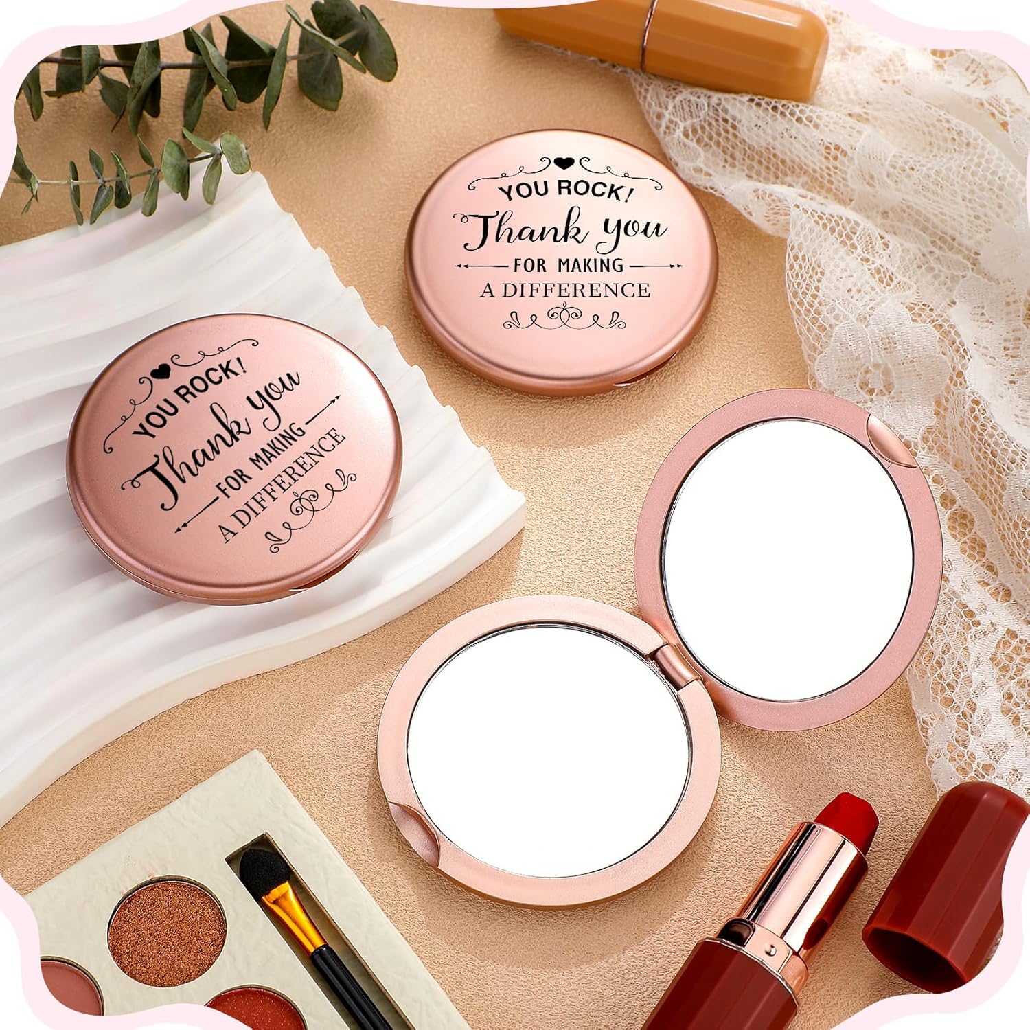 24-Set Inspirational Compact Mirrors for Women Thoughtful Gifts