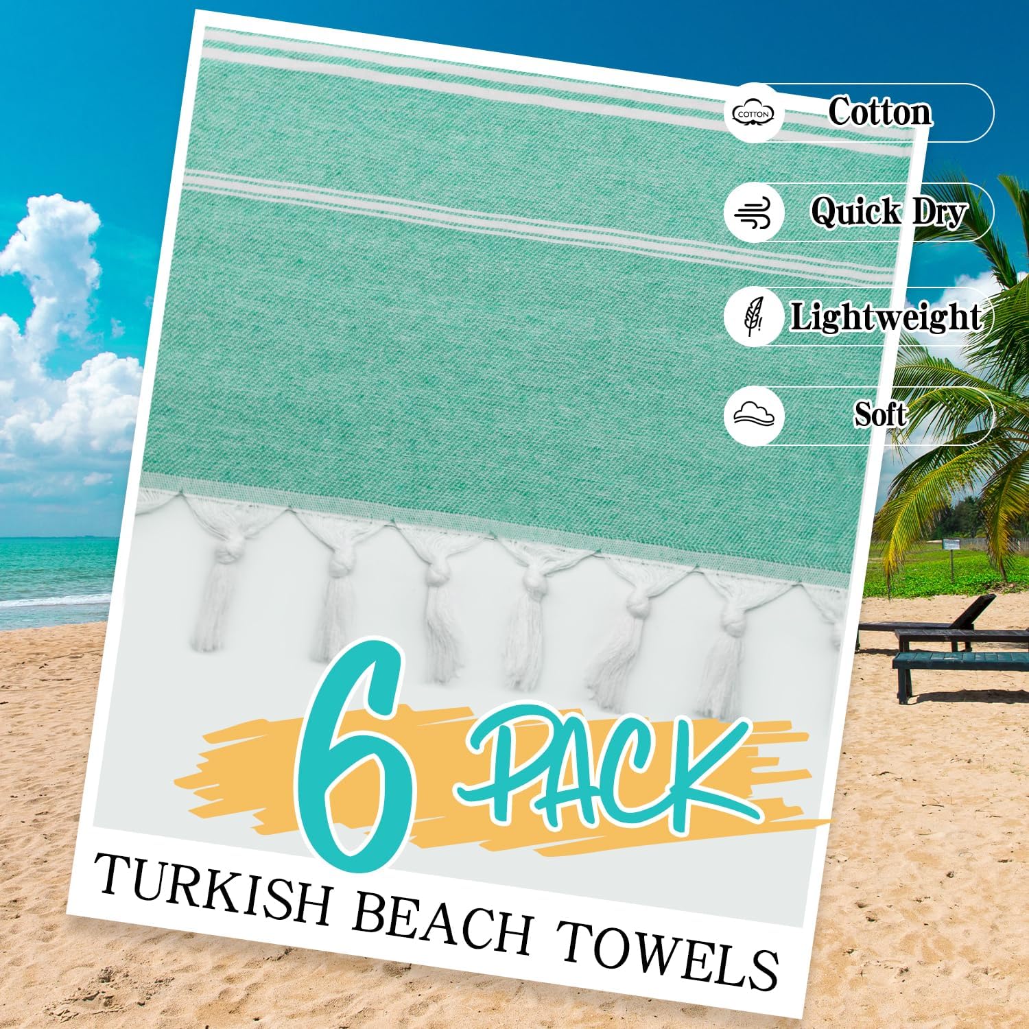 Eliamo Turkish Beach Towel Set