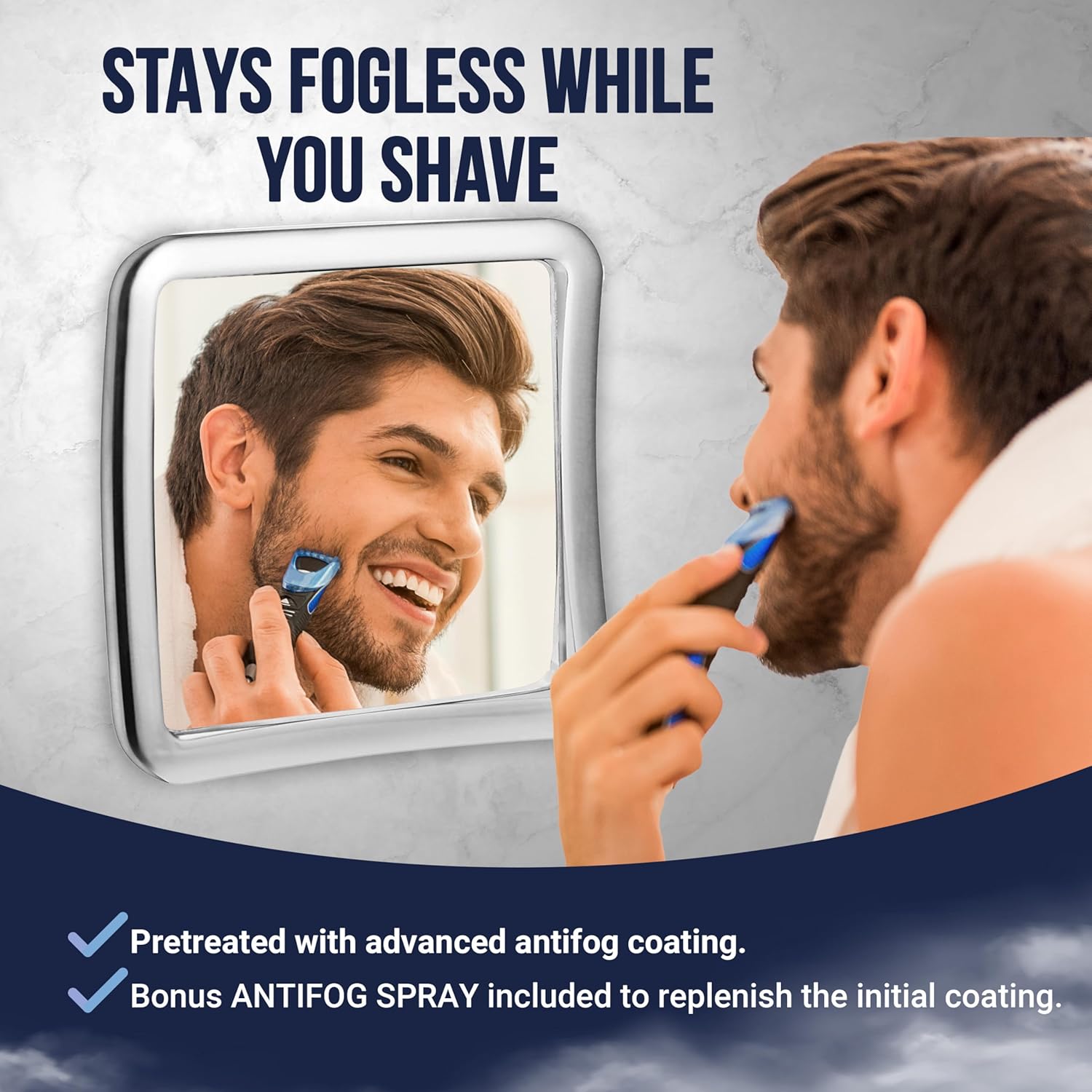 MIRRORVANA Anti-Fog Shower Mirror