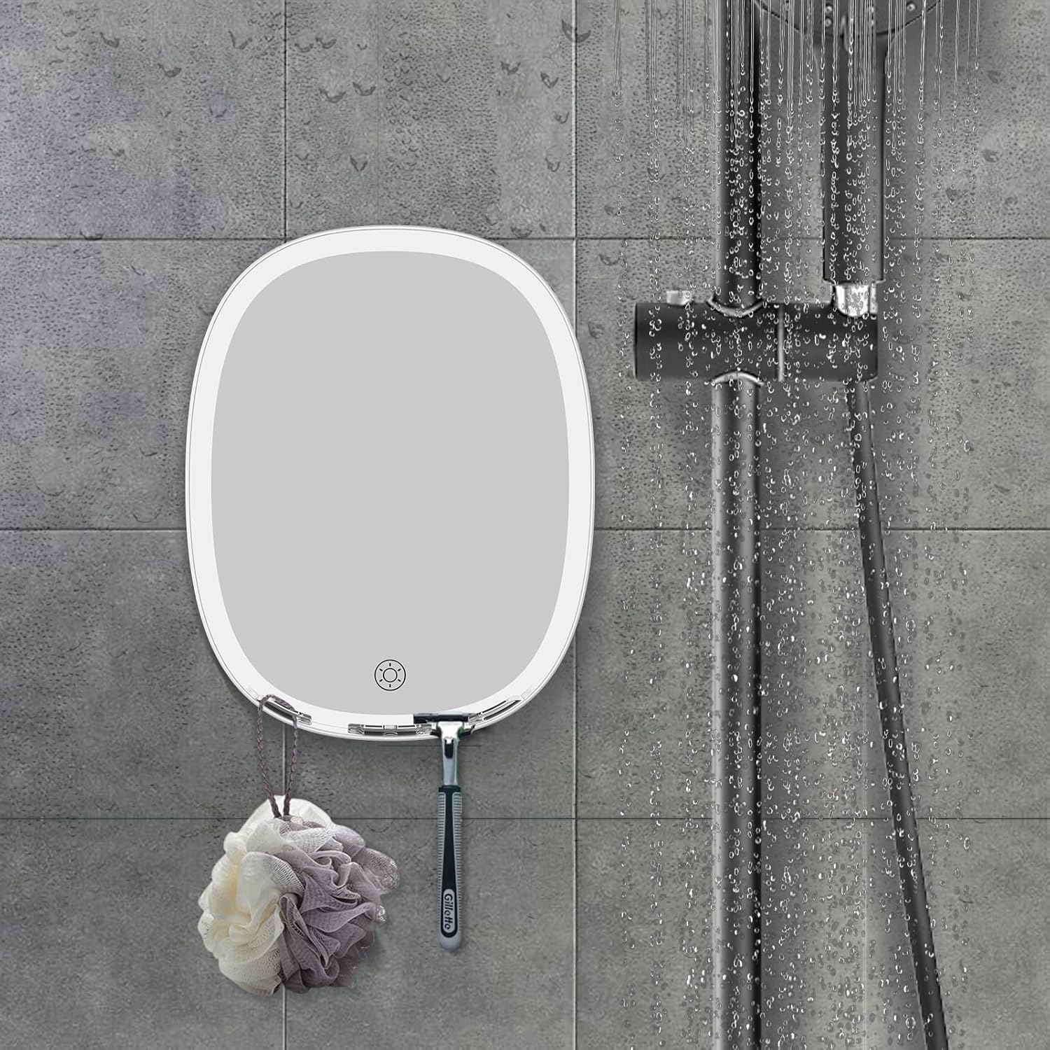 Fog-Free LED-Lit Shower Mirror