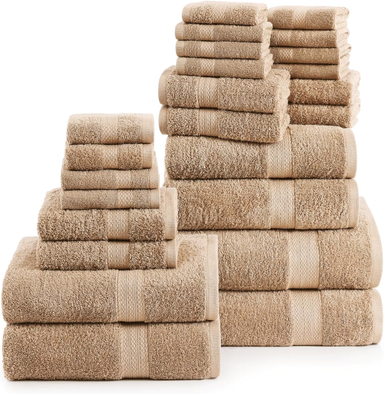 Transform Your Bath Selection with LANE LINEN 24-Piece Cotton Towel Set