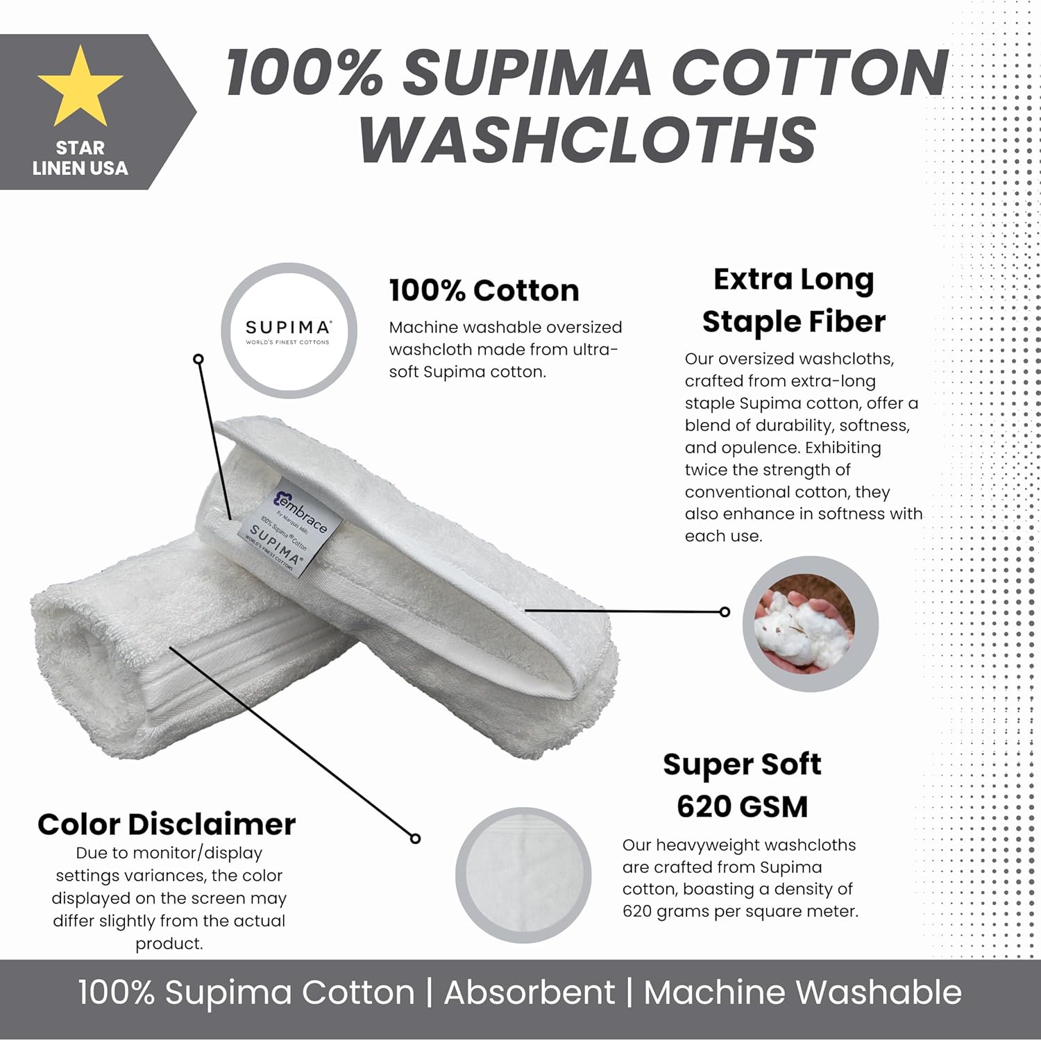 Supima Cotton Washcloth Set