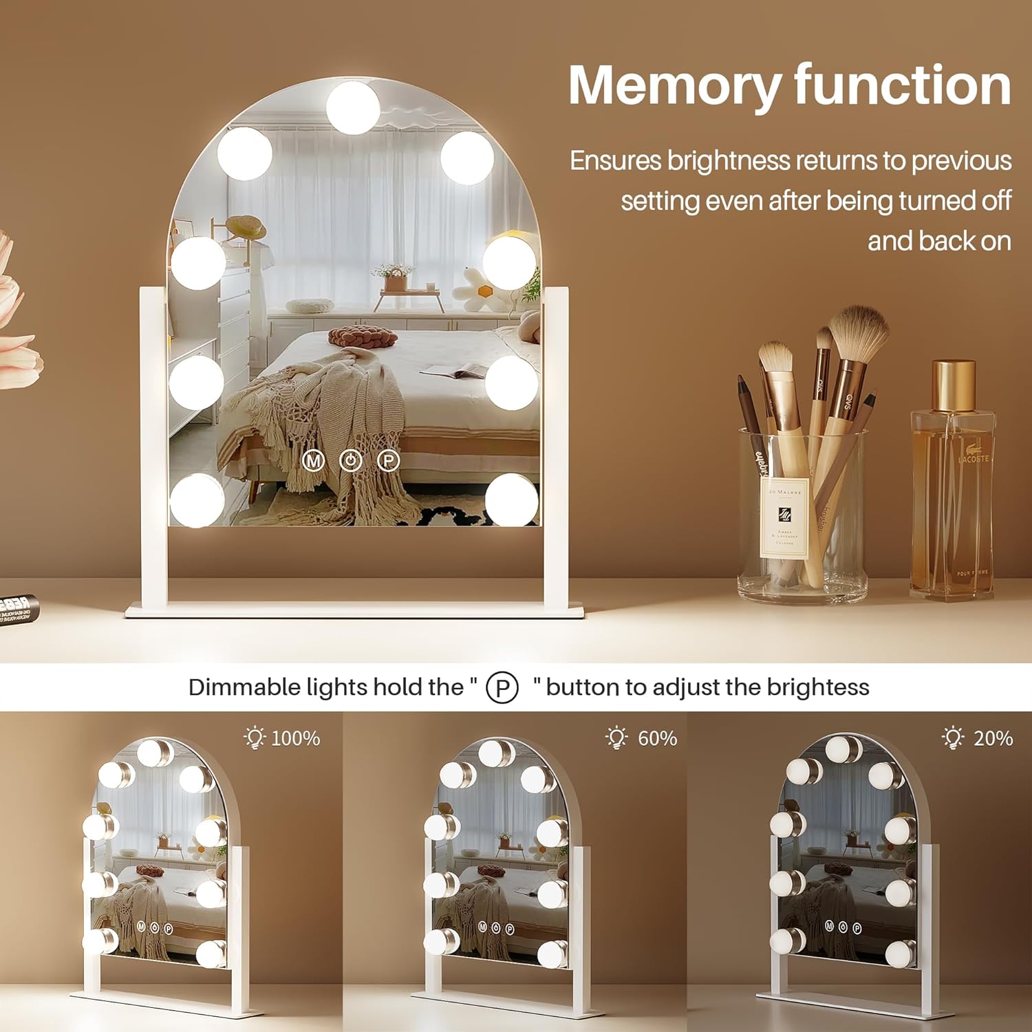 Bright Durable and Rotating Makeup Mirror