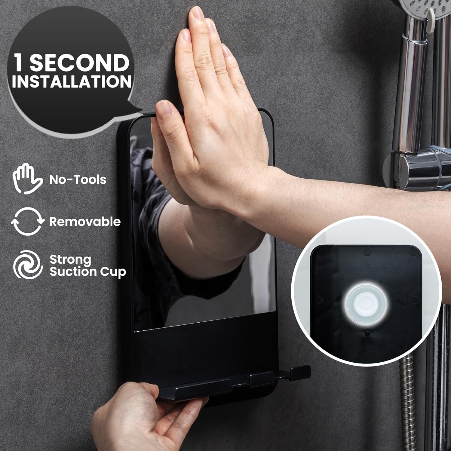 Smooth Wash with TAILI Shutter-Ready Fogless Shower Mirror