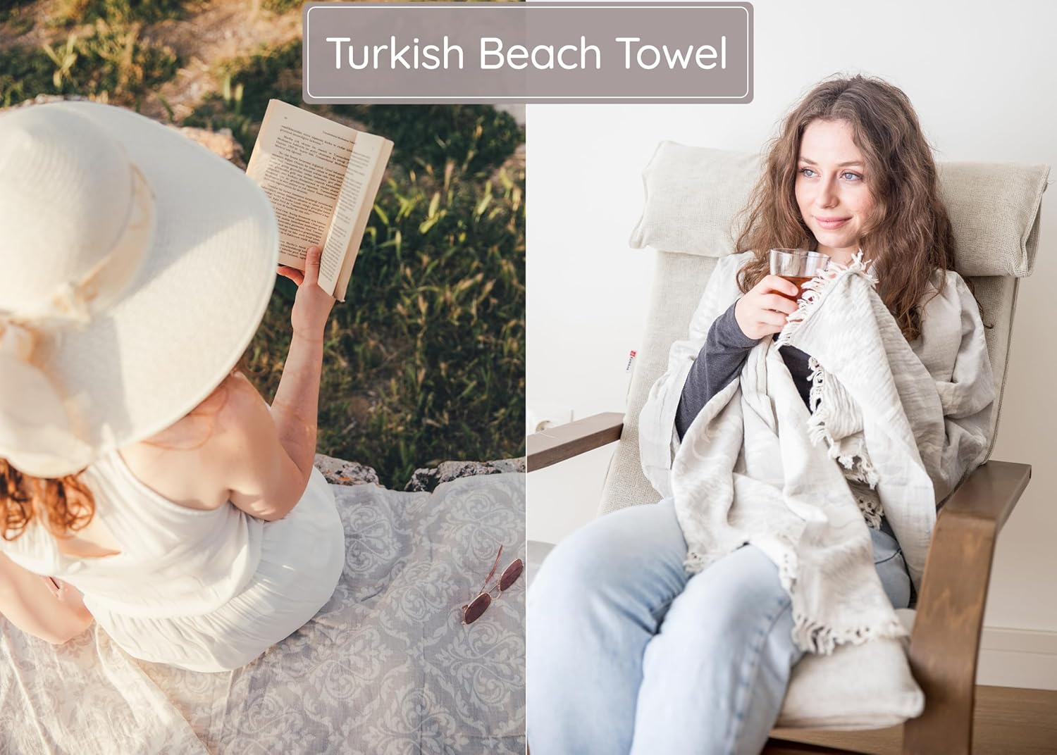 Premium 100 Natural Turkish Beach Towel