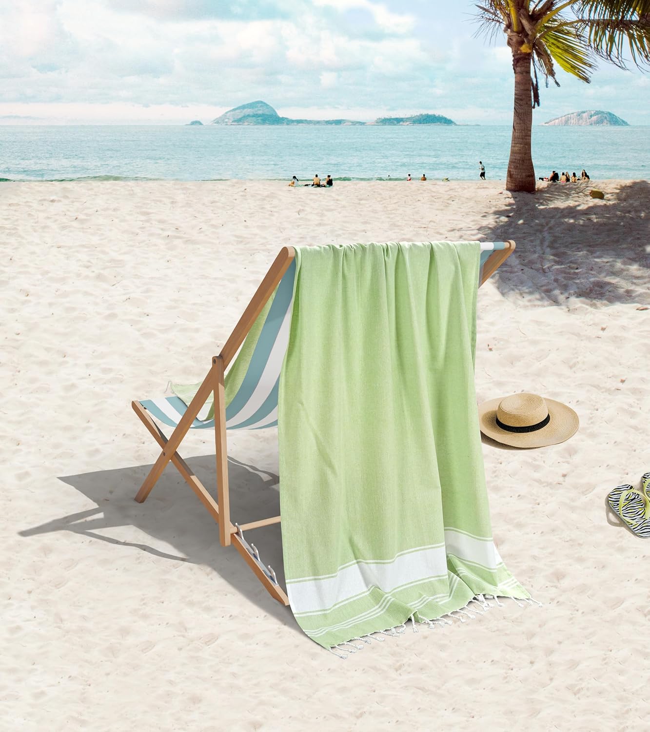 6 PACK Beach Towels Set Oversized Sand-Free 39x71 Incher