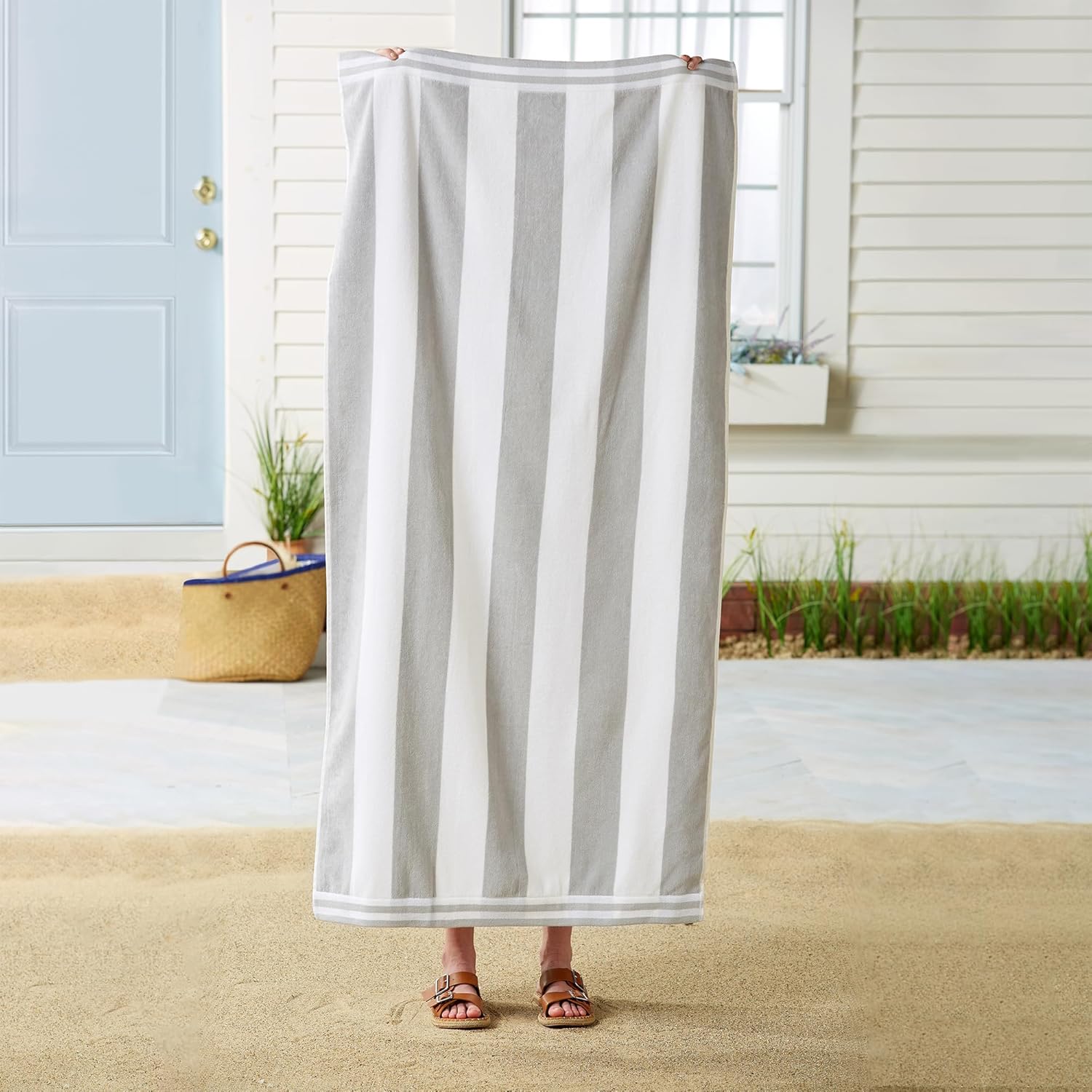 Cotton Velour Beach Towel Quick Dry Durable