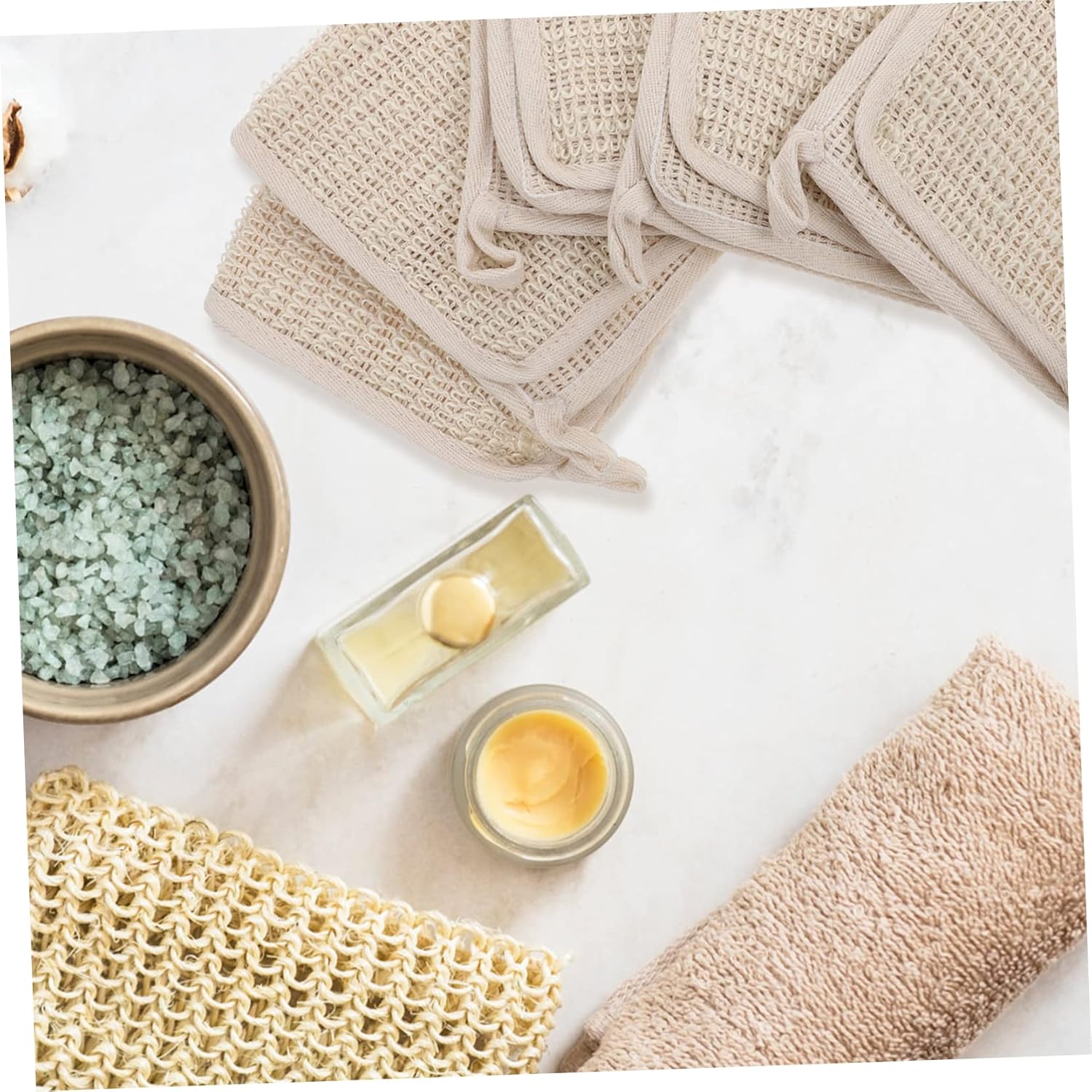 Baluue 5Pcs Exfoliating Shower Towels