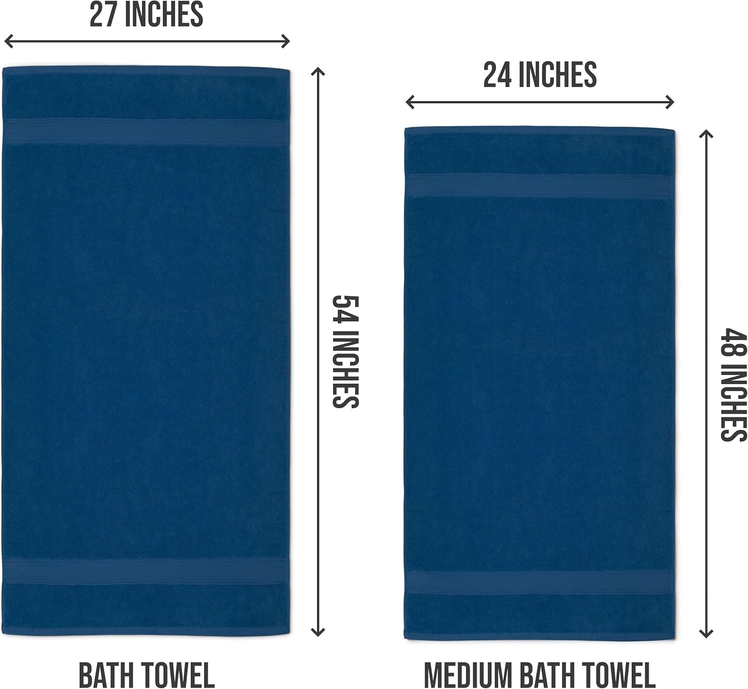 Utopia Bath Towels - Premium 6-Pack Medium Set