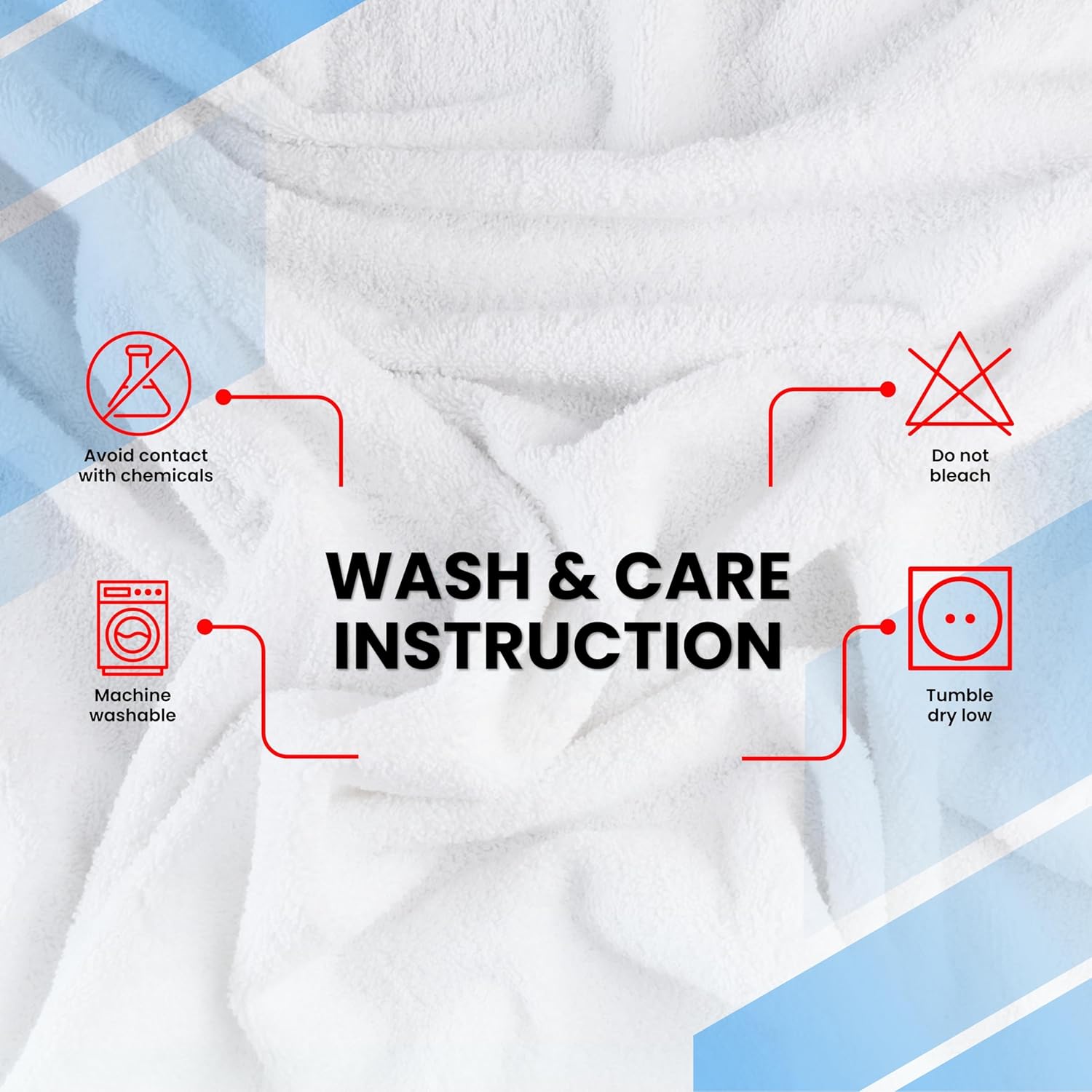 Luxury 100 Cotton Bath Towels Set - Soft Quick-Drying Durable