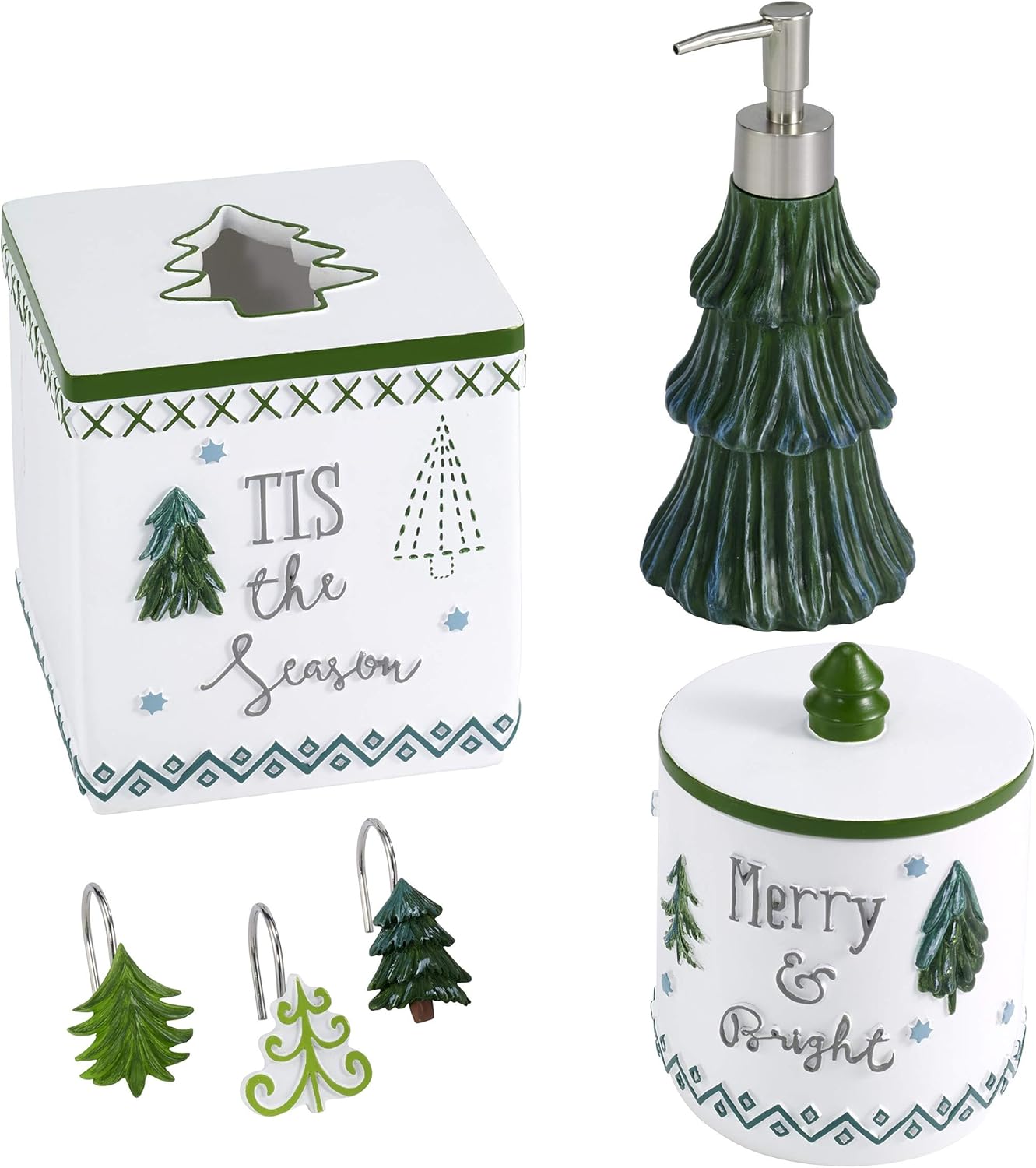 Avanti Linens Fingertip Towels Set of 2 Christmas Trees