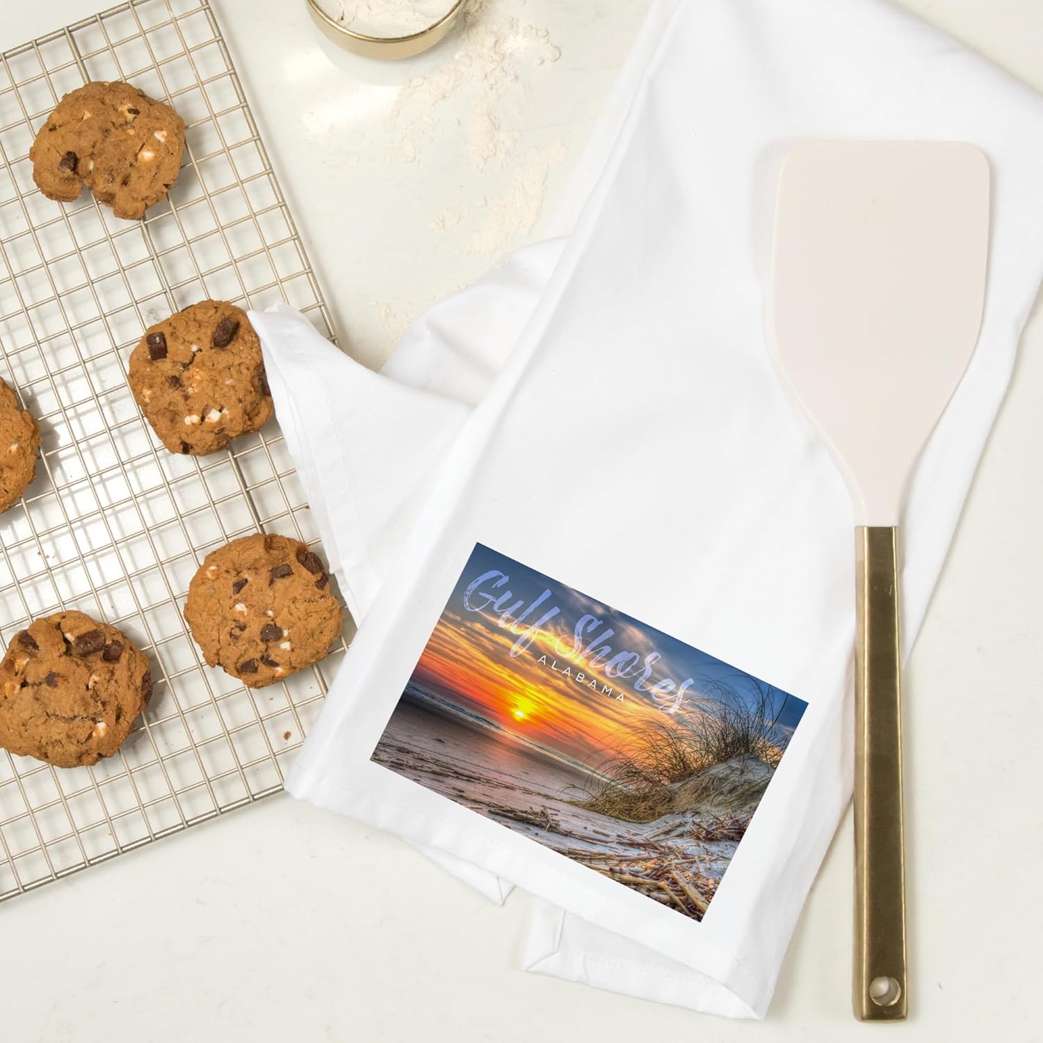 Lantern Press Sunset Beach Cotton Towel