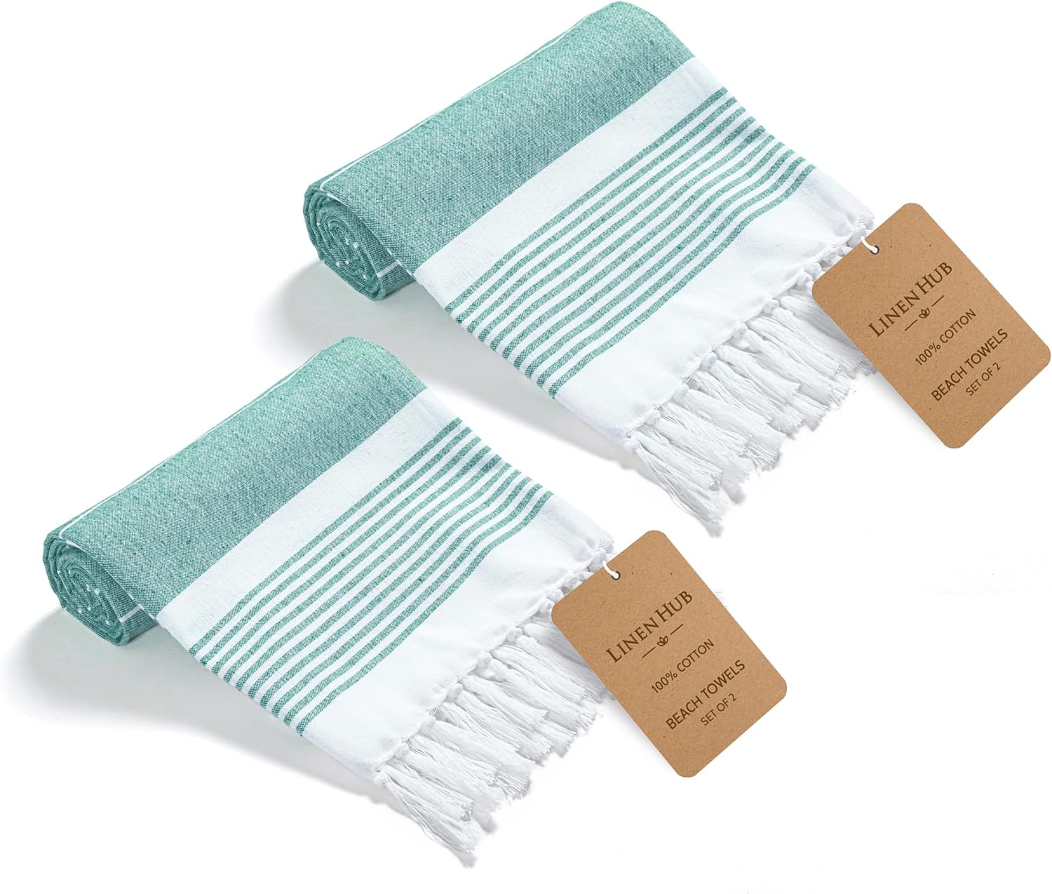Cote De Amor 100 Cotton Beach Towels Set of 2 Extra Large