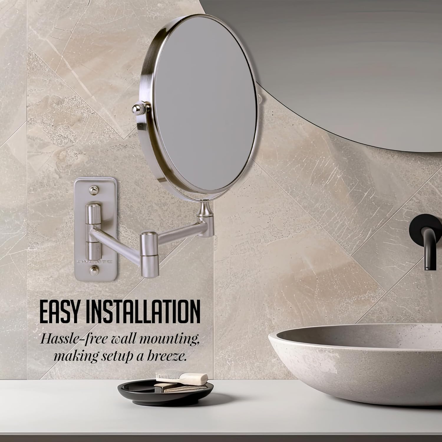 OVENTE 7 Wall-Mounted Makeup Mirror