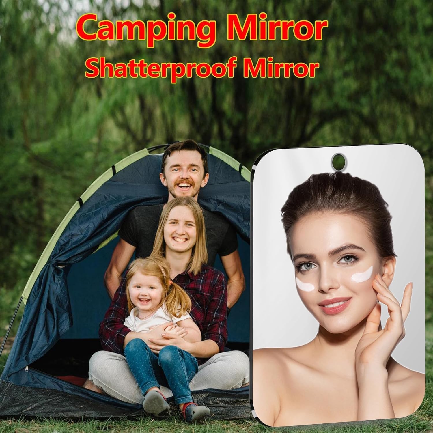 Unbreakable Portable Shower Mirror for Shaving - Large 108x78 Inch