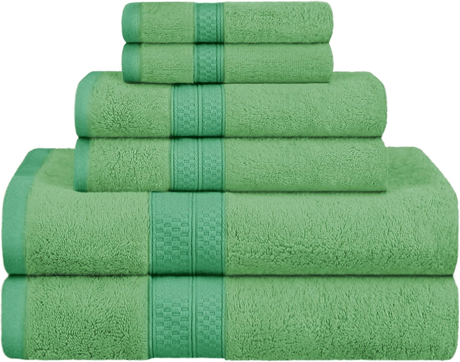6-Piece Superior Towel Set Rayon from Bamboo Cotton Blend