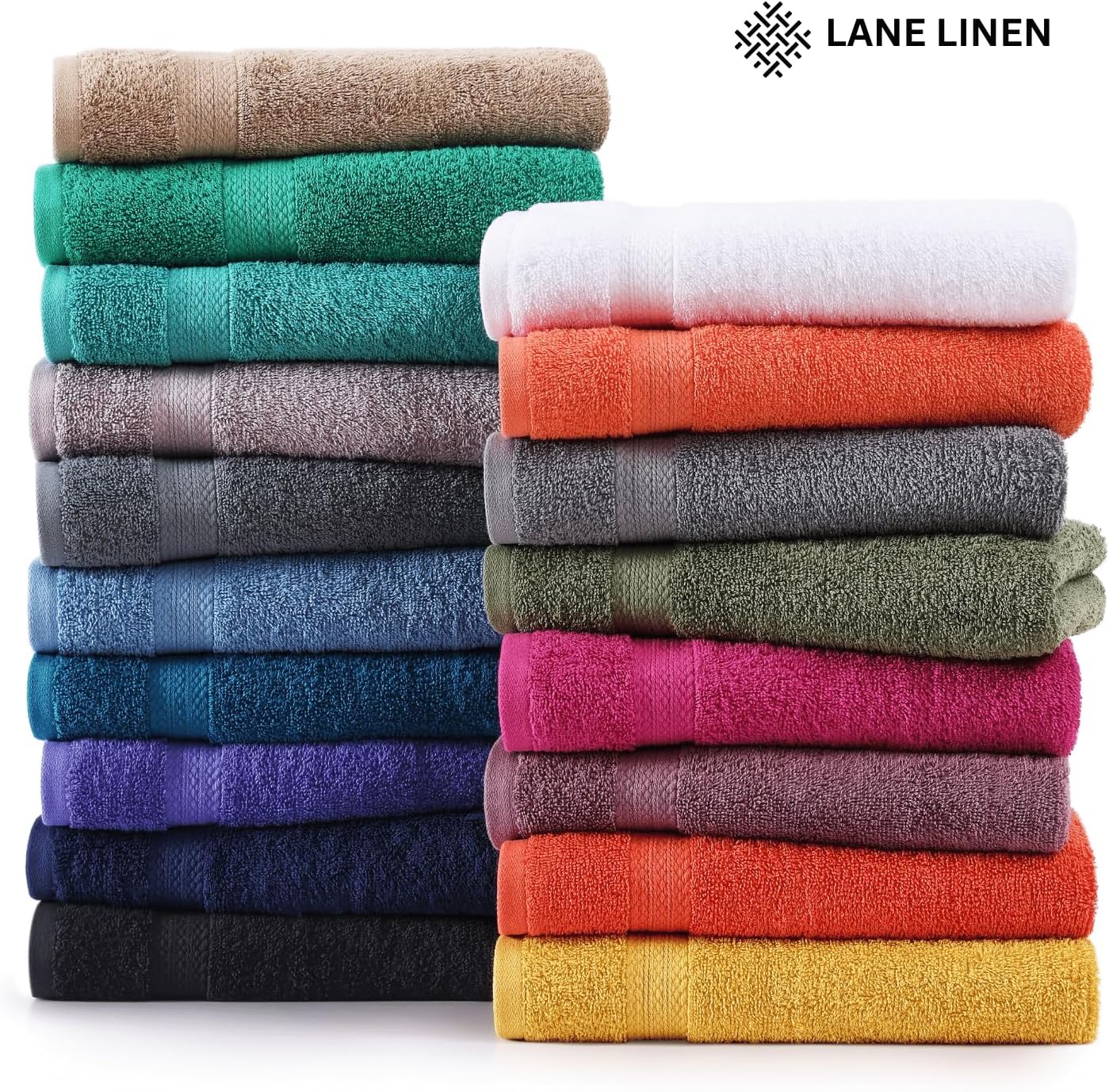 Lane Linen Extra Large Bath Sheets Set of 2 - Cool Grey