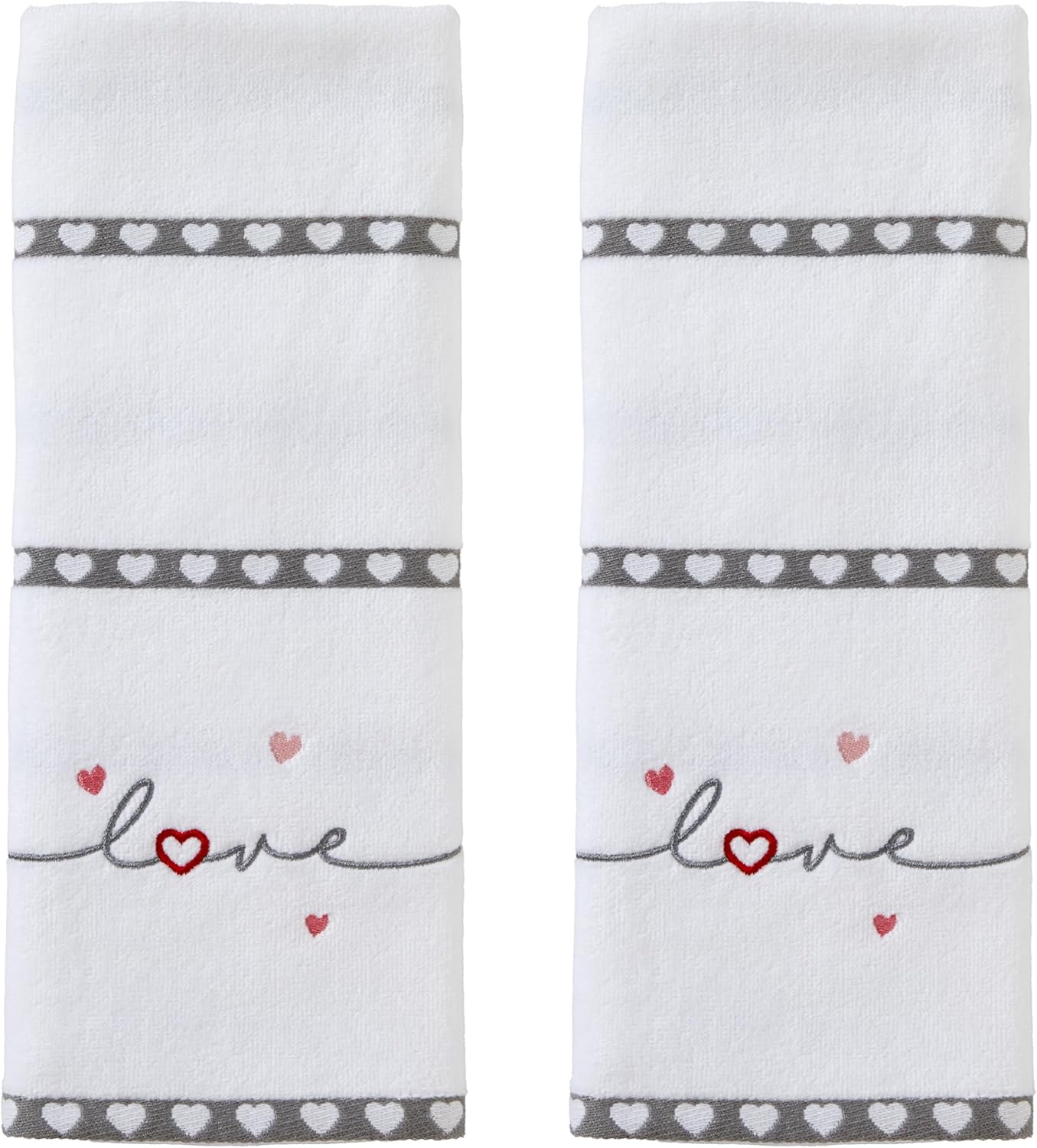 SKL Home Heart in Love Hand Towel Set 2 Count