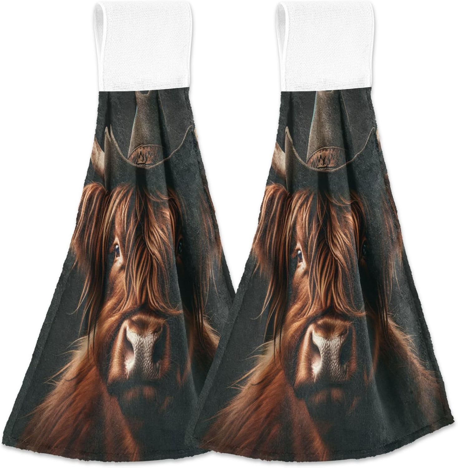 Ultra Soft Scottish Highland Cow Kitchen Towels