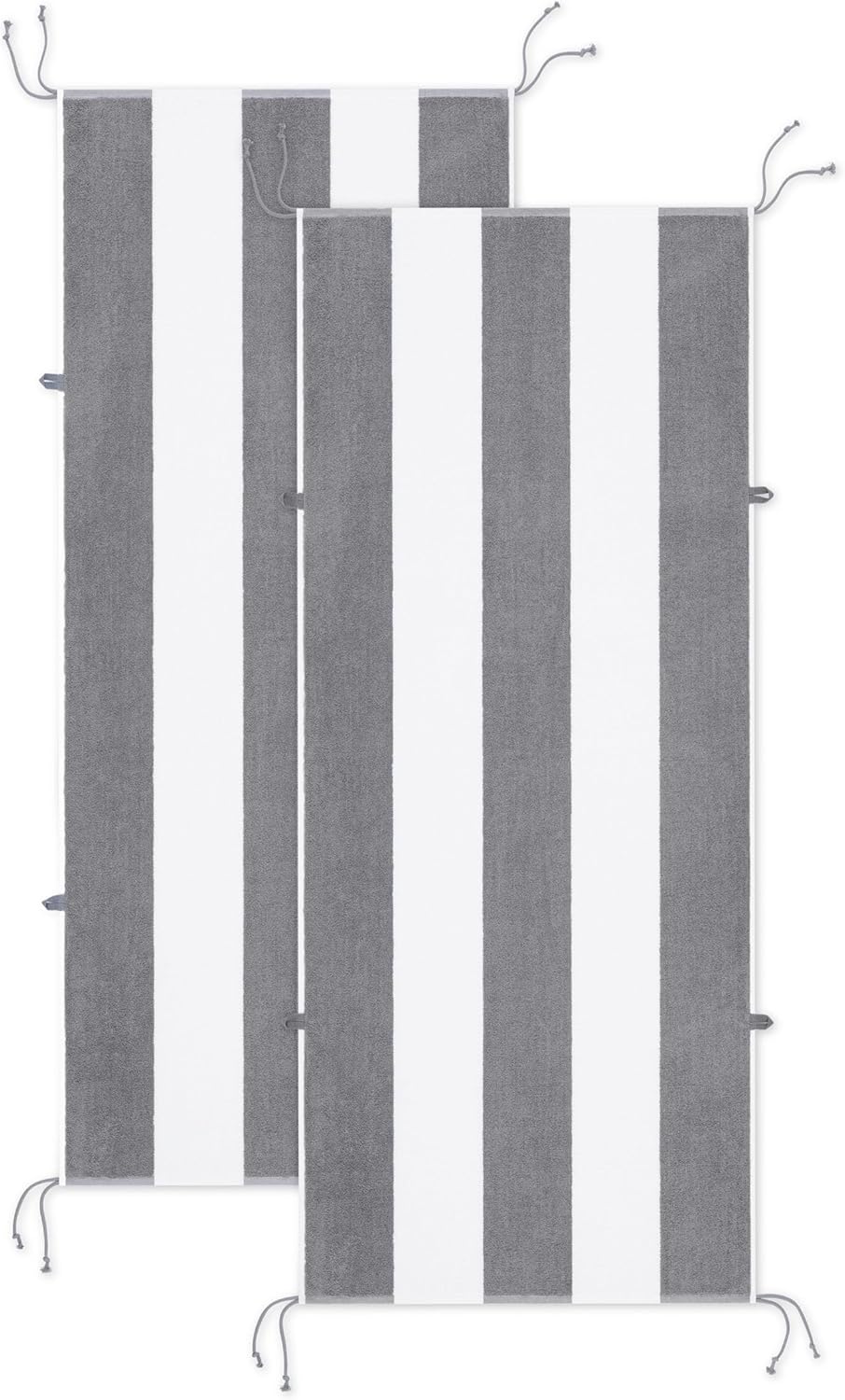 Distinctive Beach Towels Tie-and-Dry Style Cabana Stripe
