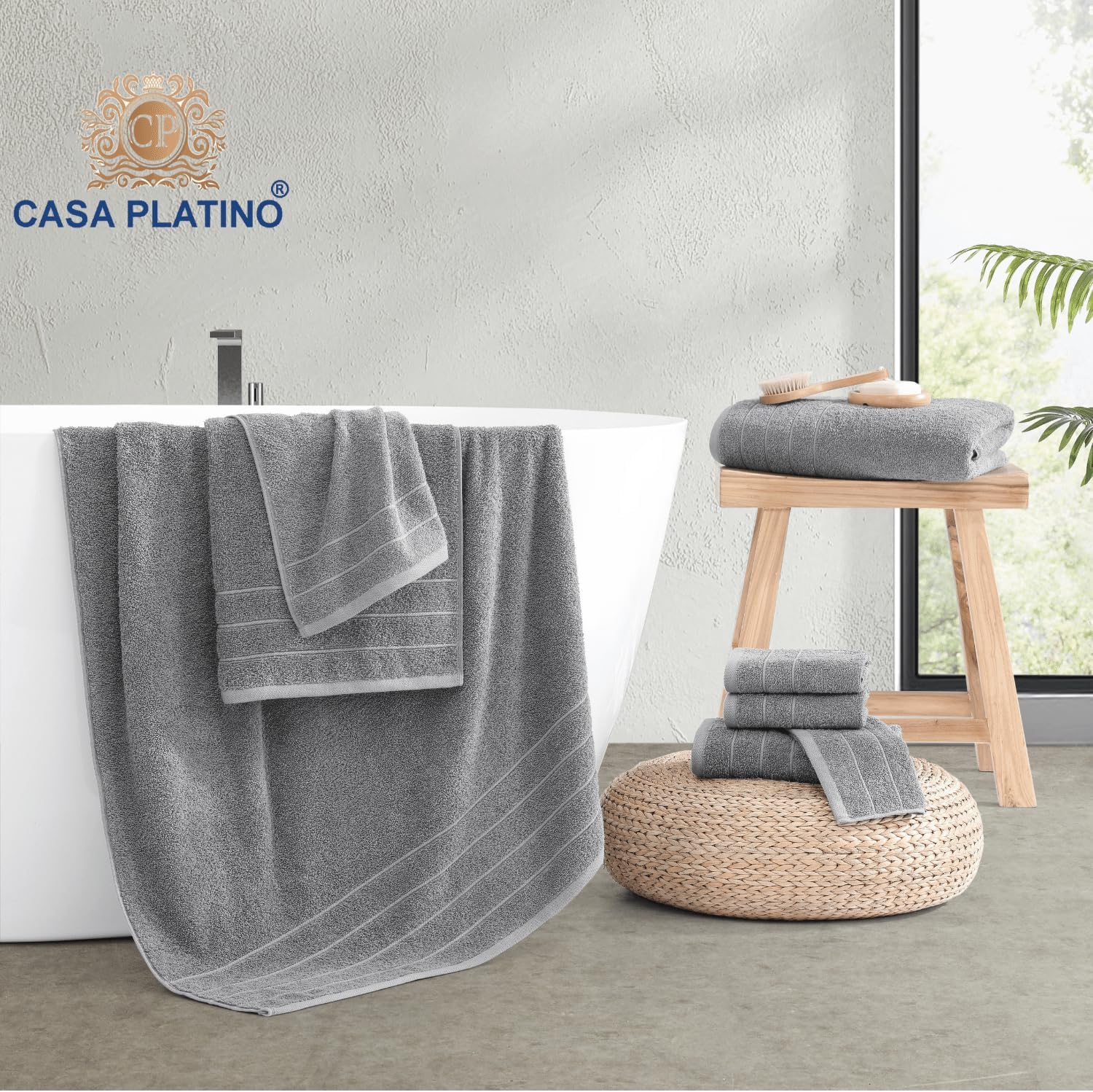 Casa Platino Large Bath Towels Set