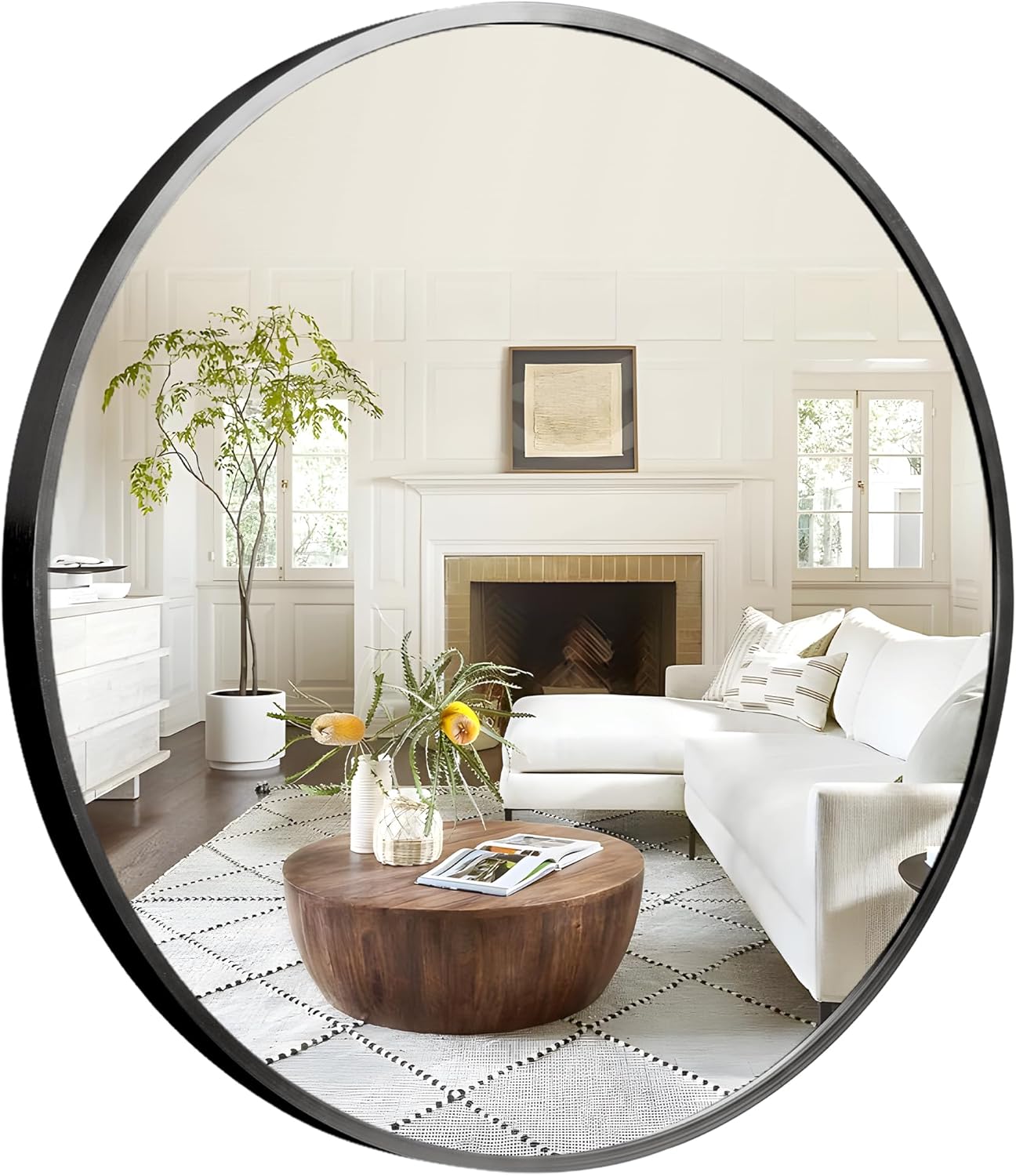 Large Circular Wall Mirror