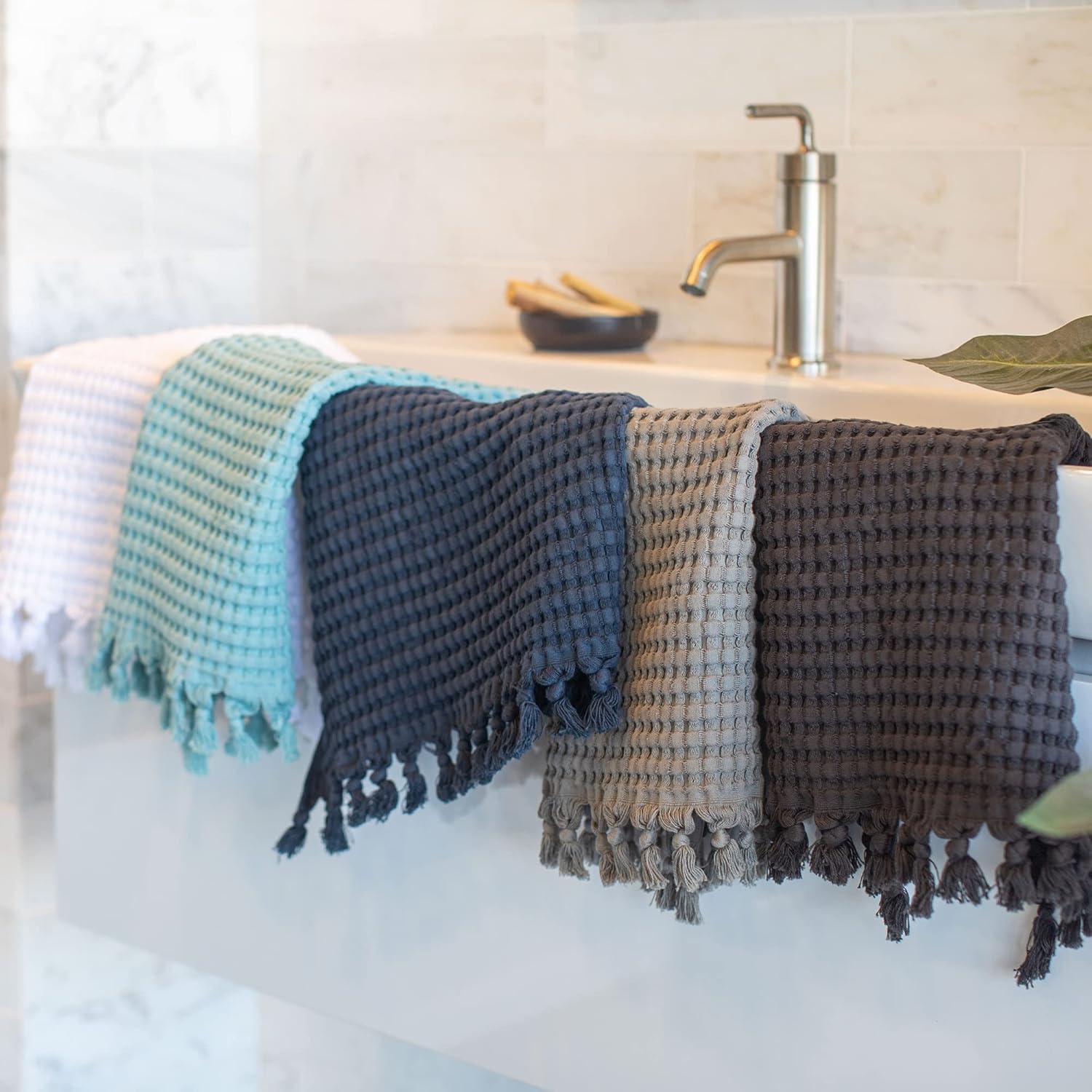 Modern Honeycomb Waffle Towels