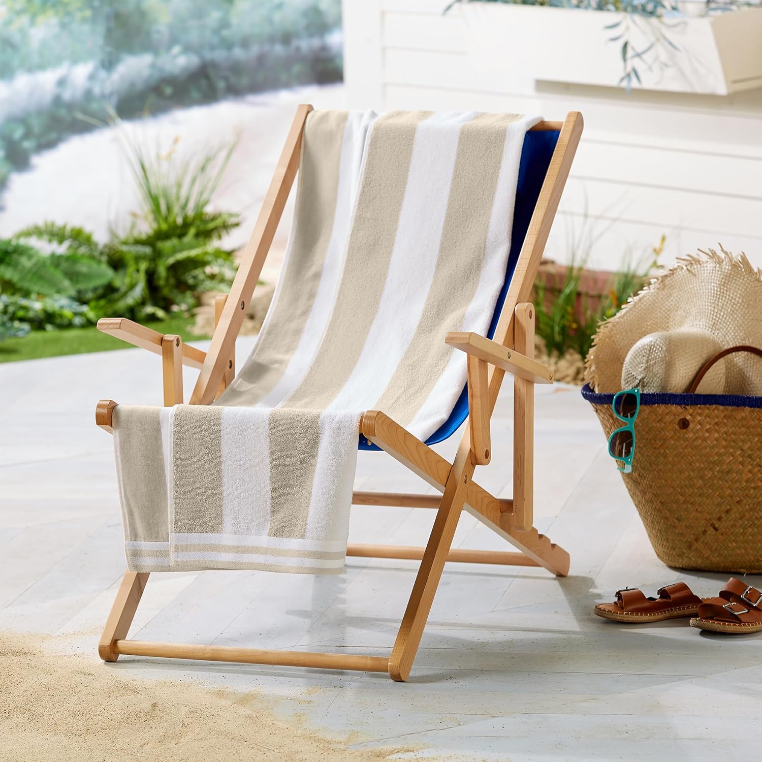 Great Bay Home 100 Cotton Velour Beach Towels 4 Pack
