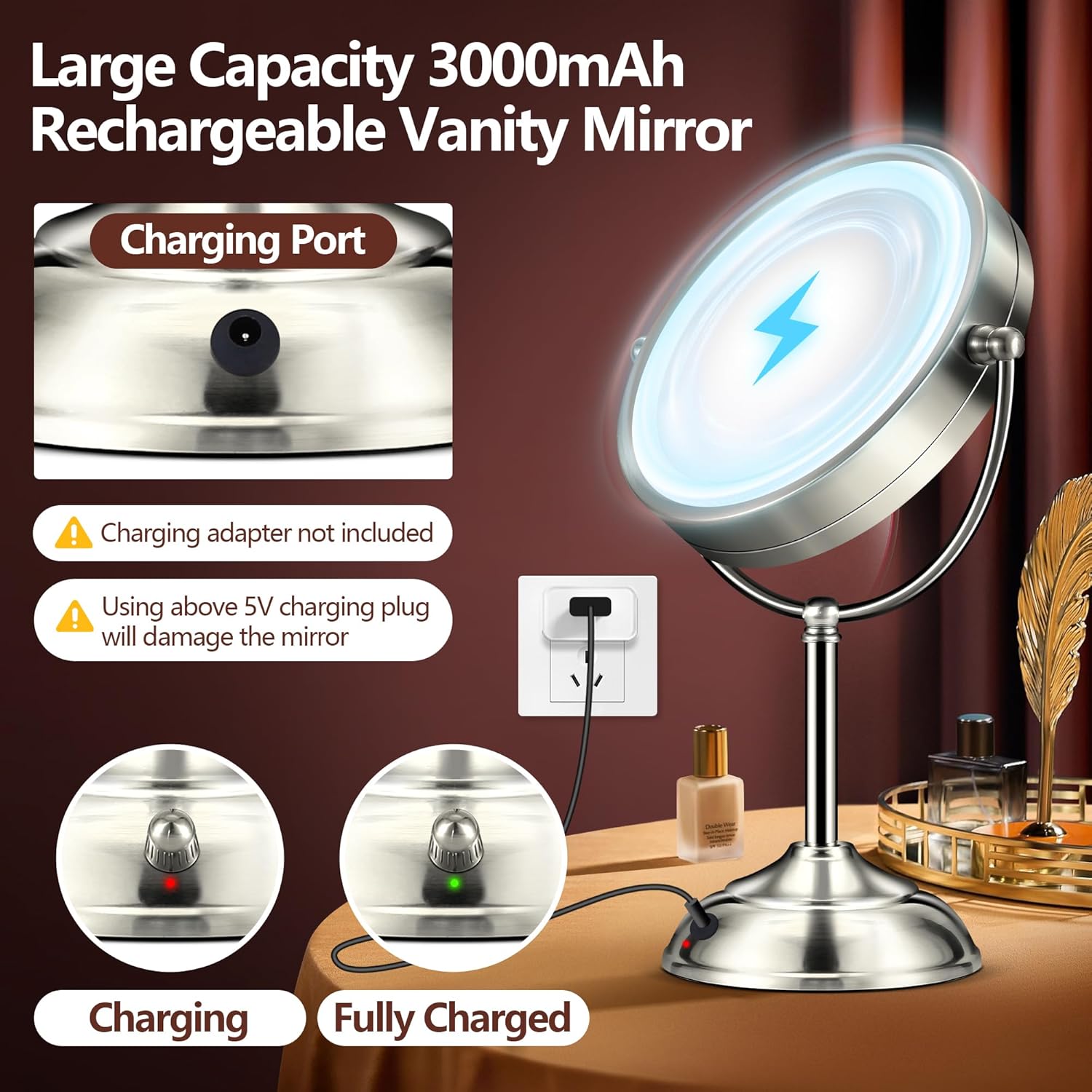 20X Lighted Makeup Mirror