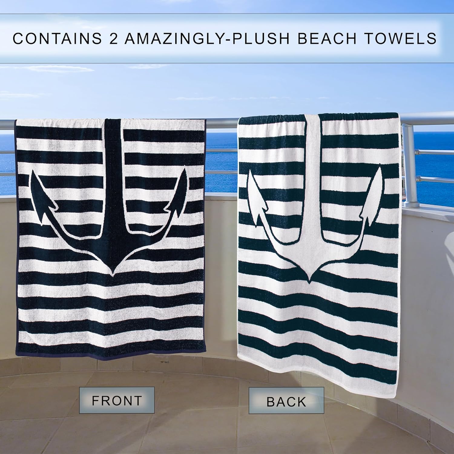 Superior Cotton Beach Towels Set for Kids and Adults