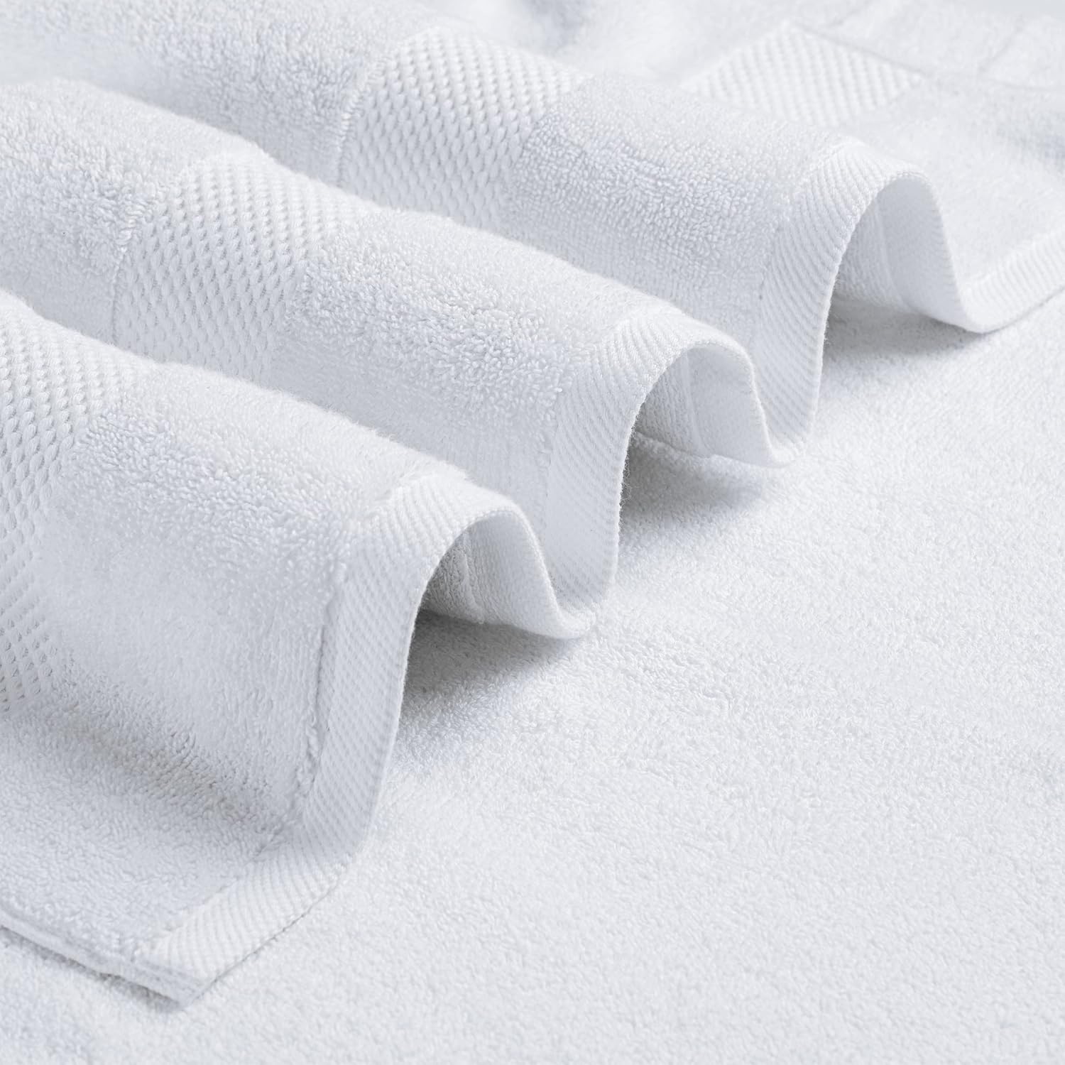 White Classic Luxury Bath Towels Set of 4