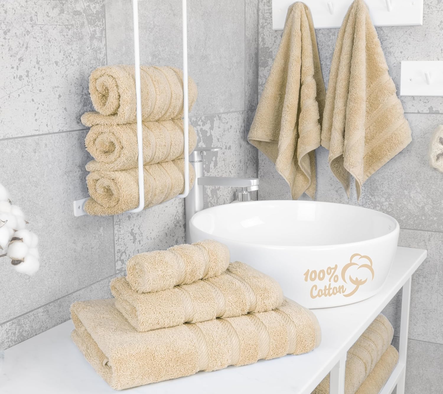 American Soft Linen Luxury 6-Piece 2x2 Washcloth Set