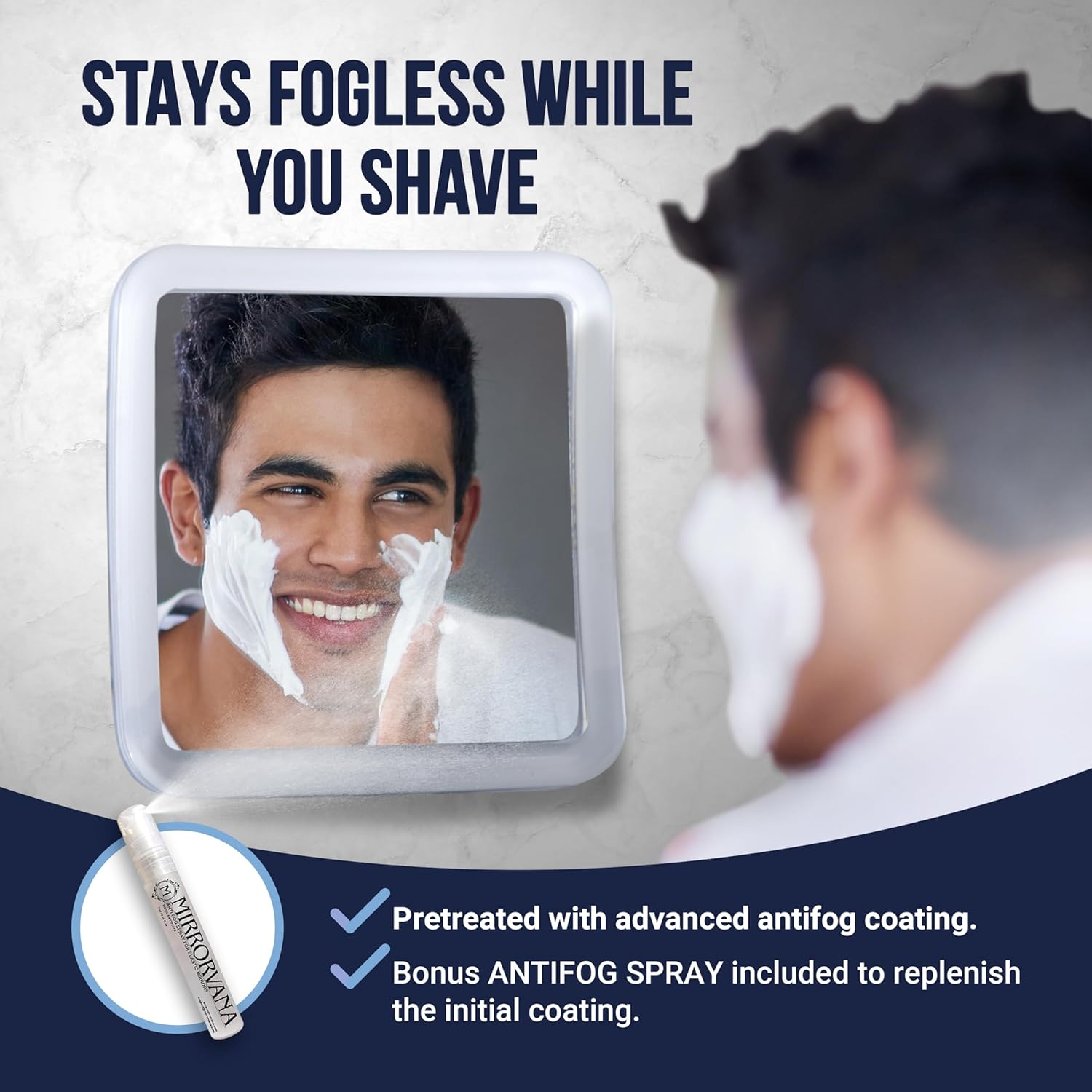MIRRORVANA Compact Travel Shower Mirror