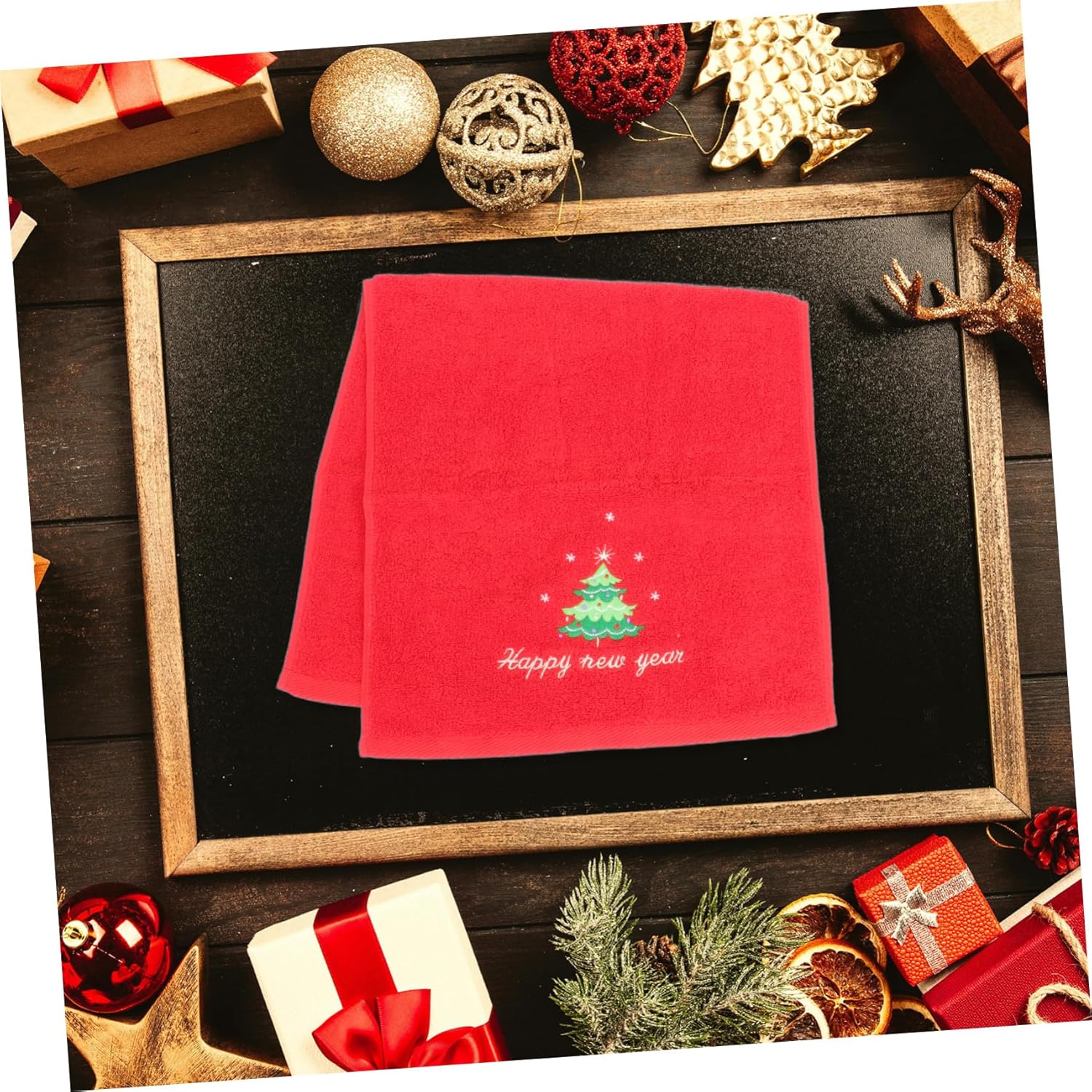 Festive Christmas Towels Hand Towels Kitchen Bathroom Decorative Set