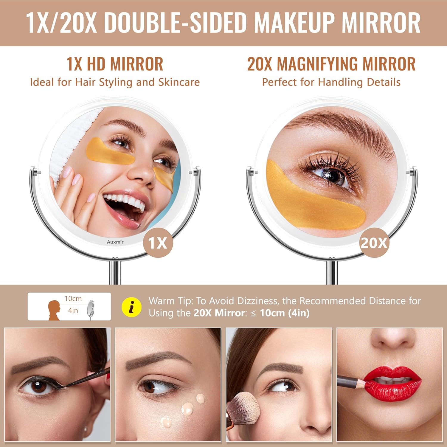 The 20X Beauty Mirror from Auxmir - Discover True Self-Reflection