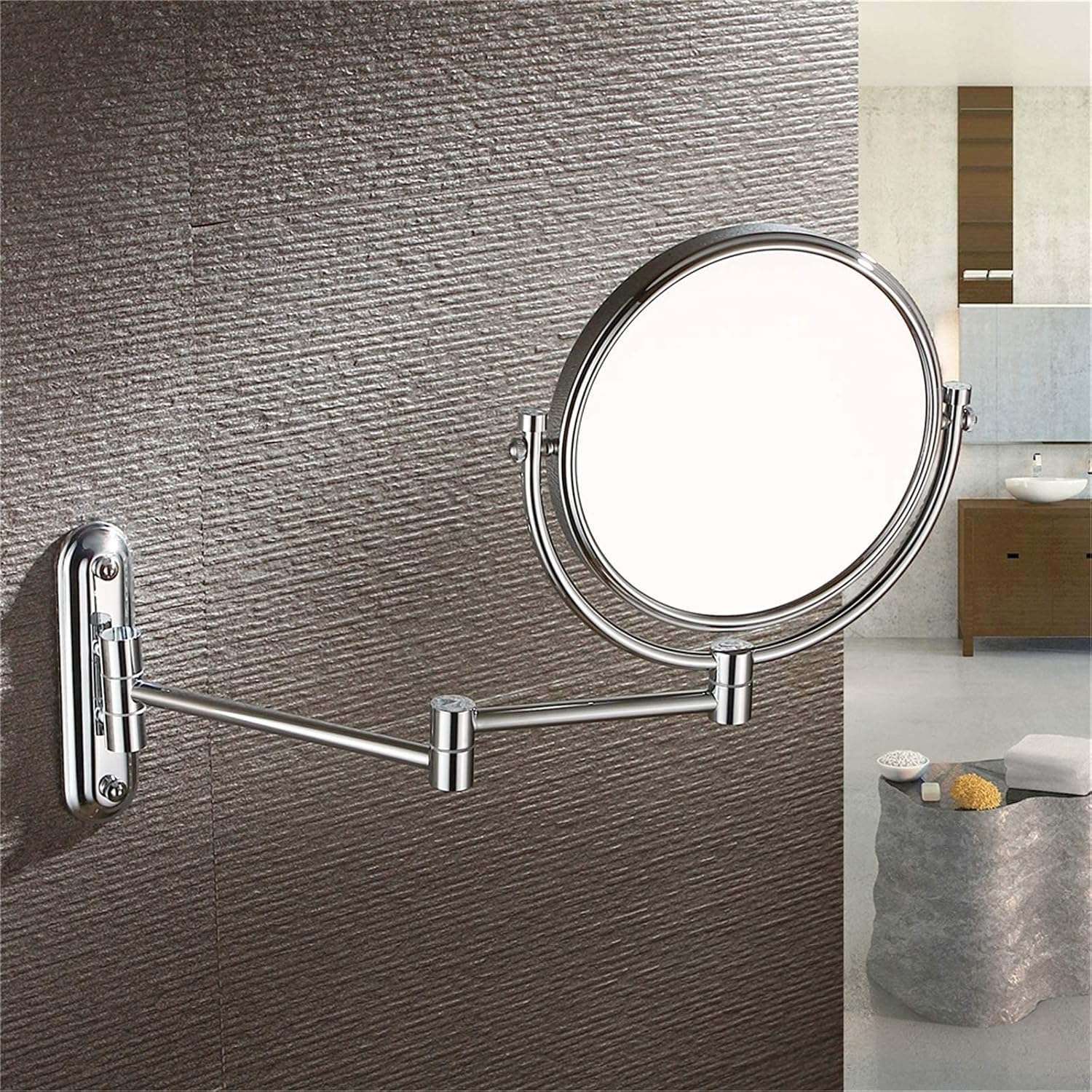 LCARY 2-Piece Aluminum Mirror for Travel