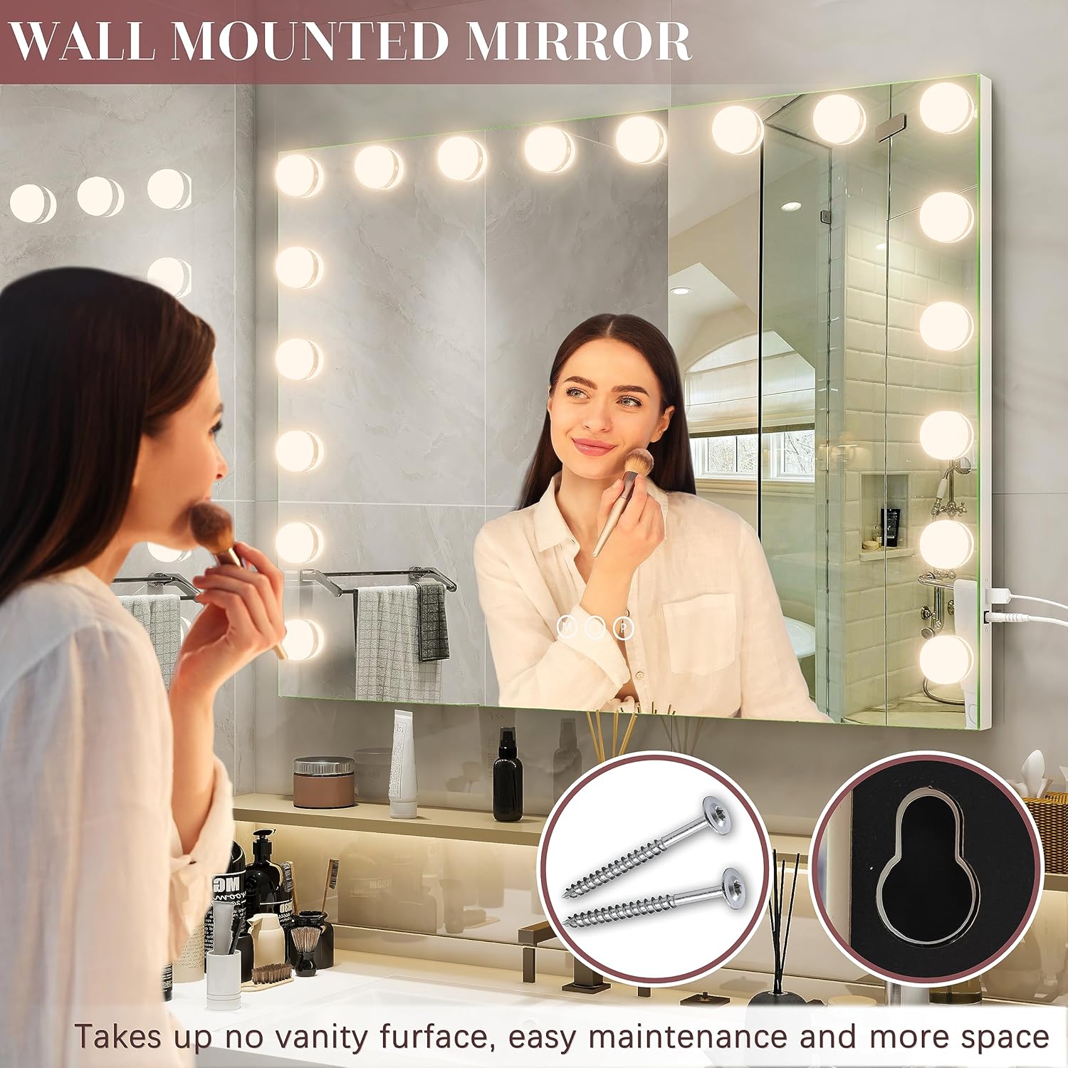 Hollywood Vanity Mirror - 32x24 with 18 Light Modes
