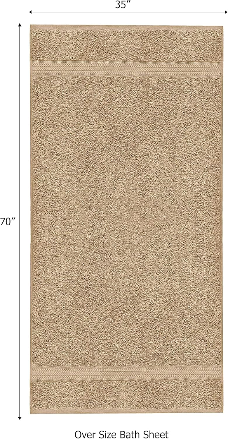 COTTON CRAFT Ultra-Soft Luxury Bath Towels - 2-Pack 35x70 inches Machine Washable